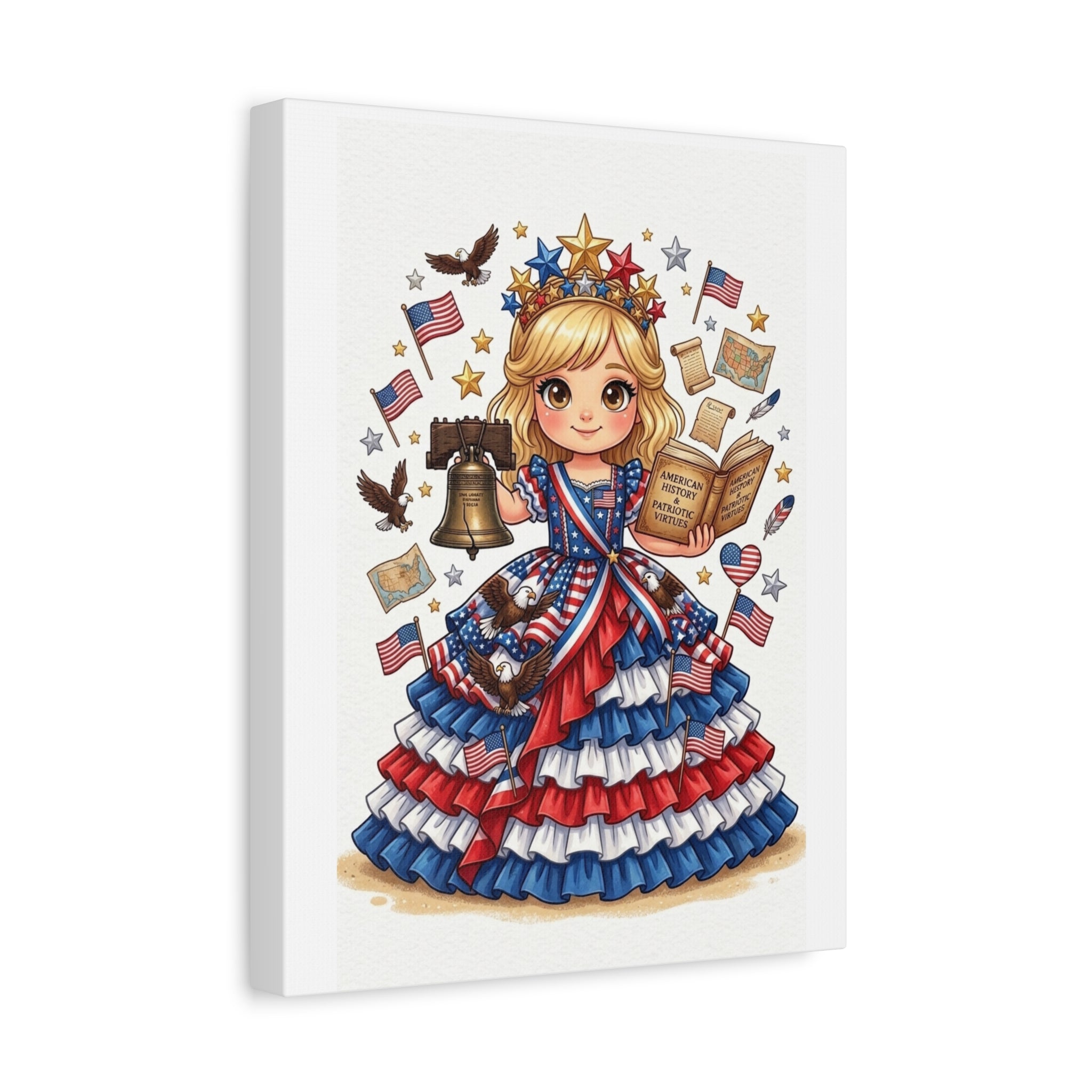 Patriotic Girl Liberty Canvas