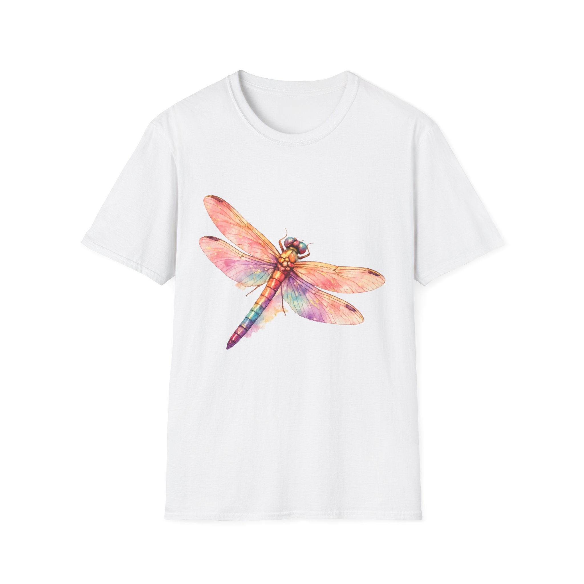 Dragonfly Watercolor T-Shirt — Colorful Nature Tee for Women & Men