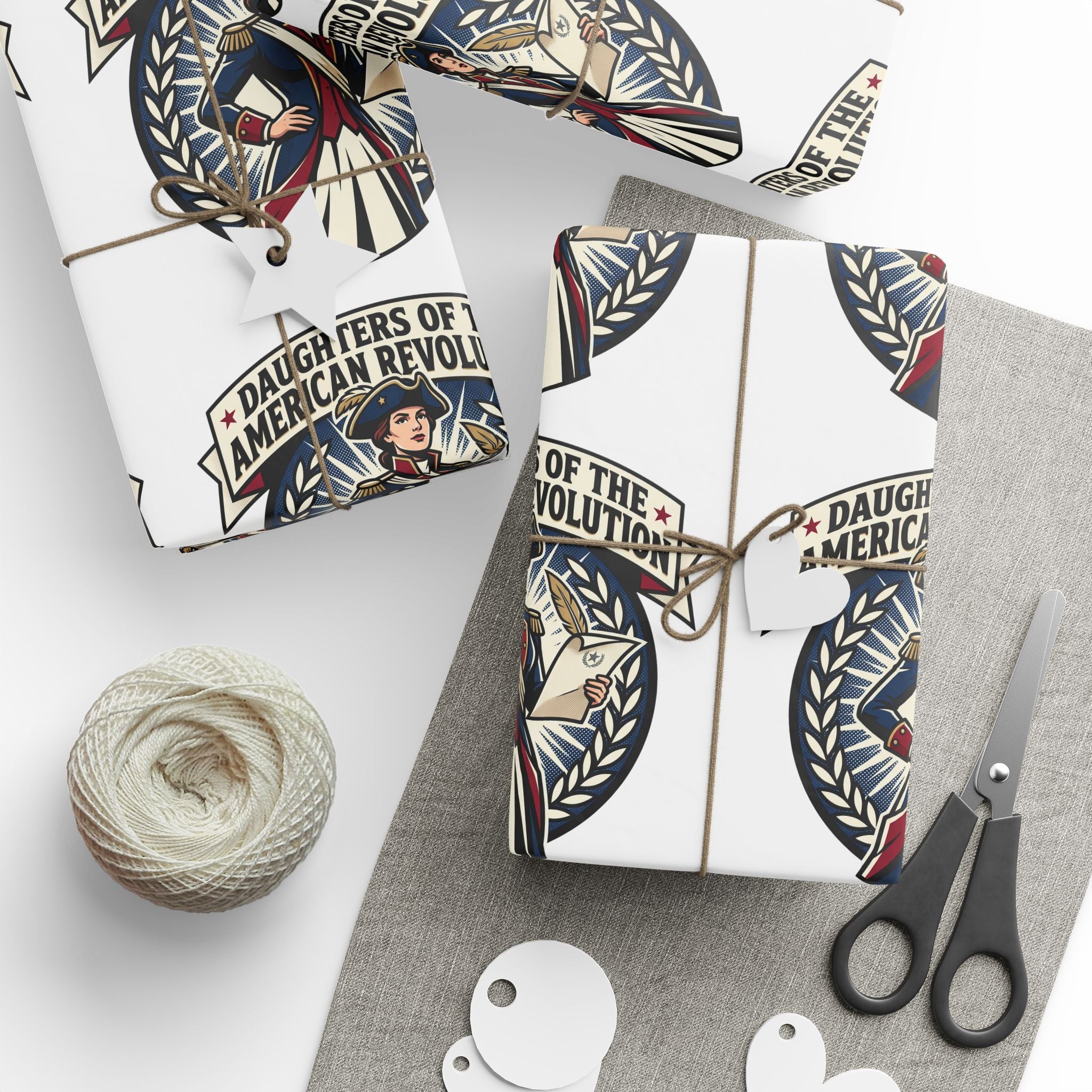 Patriotic Veteran Emblem Wrapping Paper – "Fighters of Freedom" Gift Wrap