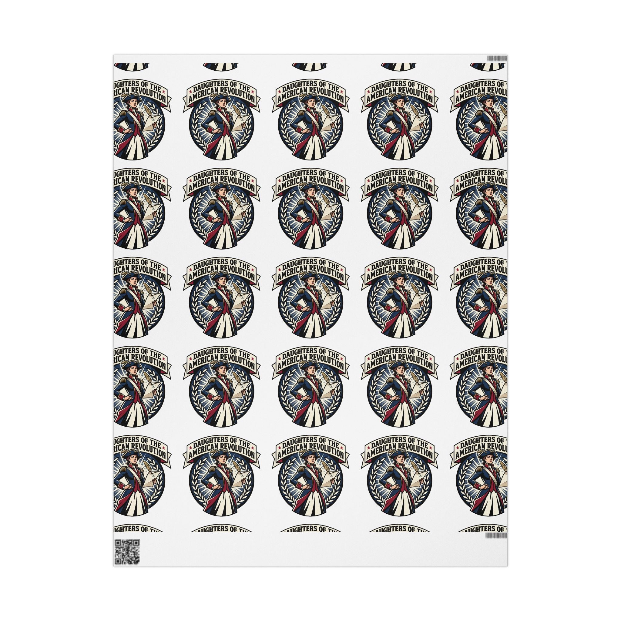 Patriotic Veteran Emblem Wrapping Paper – "Fighters of Freedom" Gift Wrap