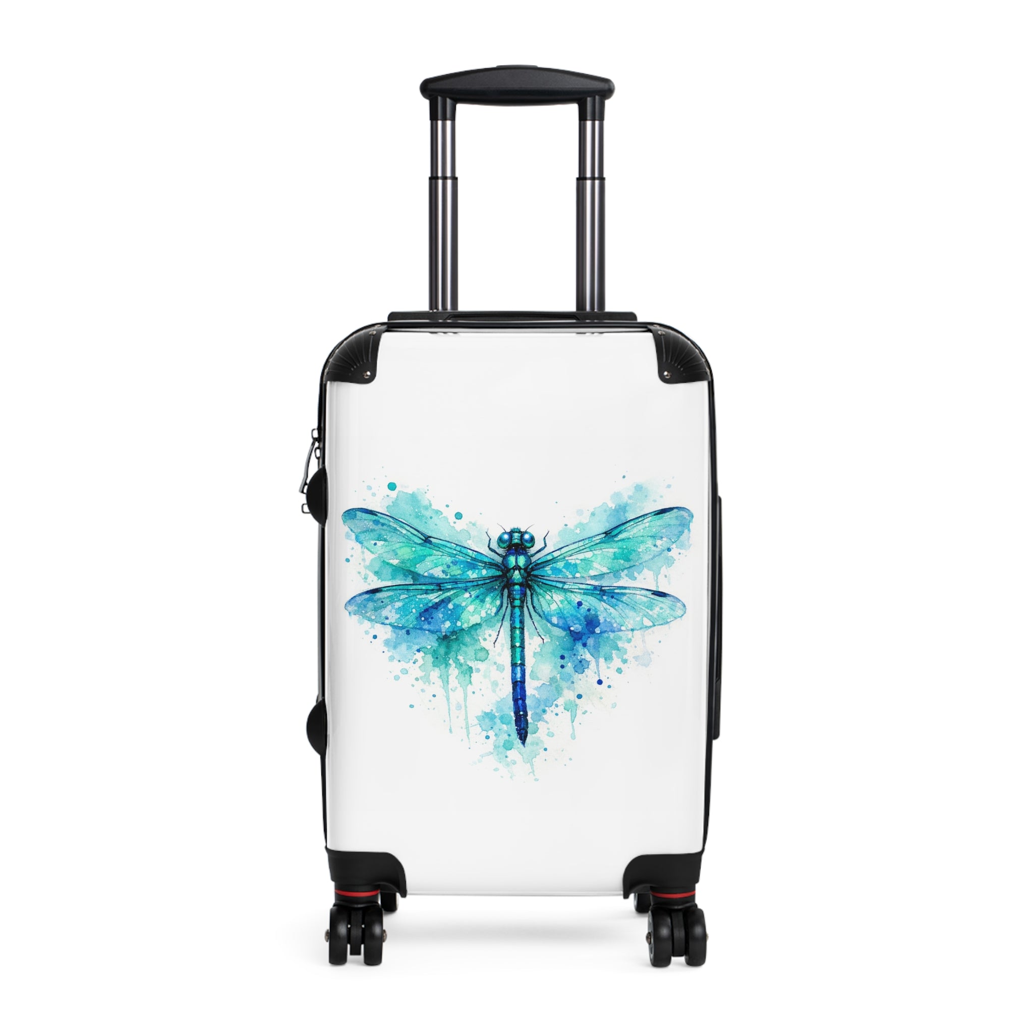 Suitcase — Blue Watercolor Dragonfly Carry-On Luggage