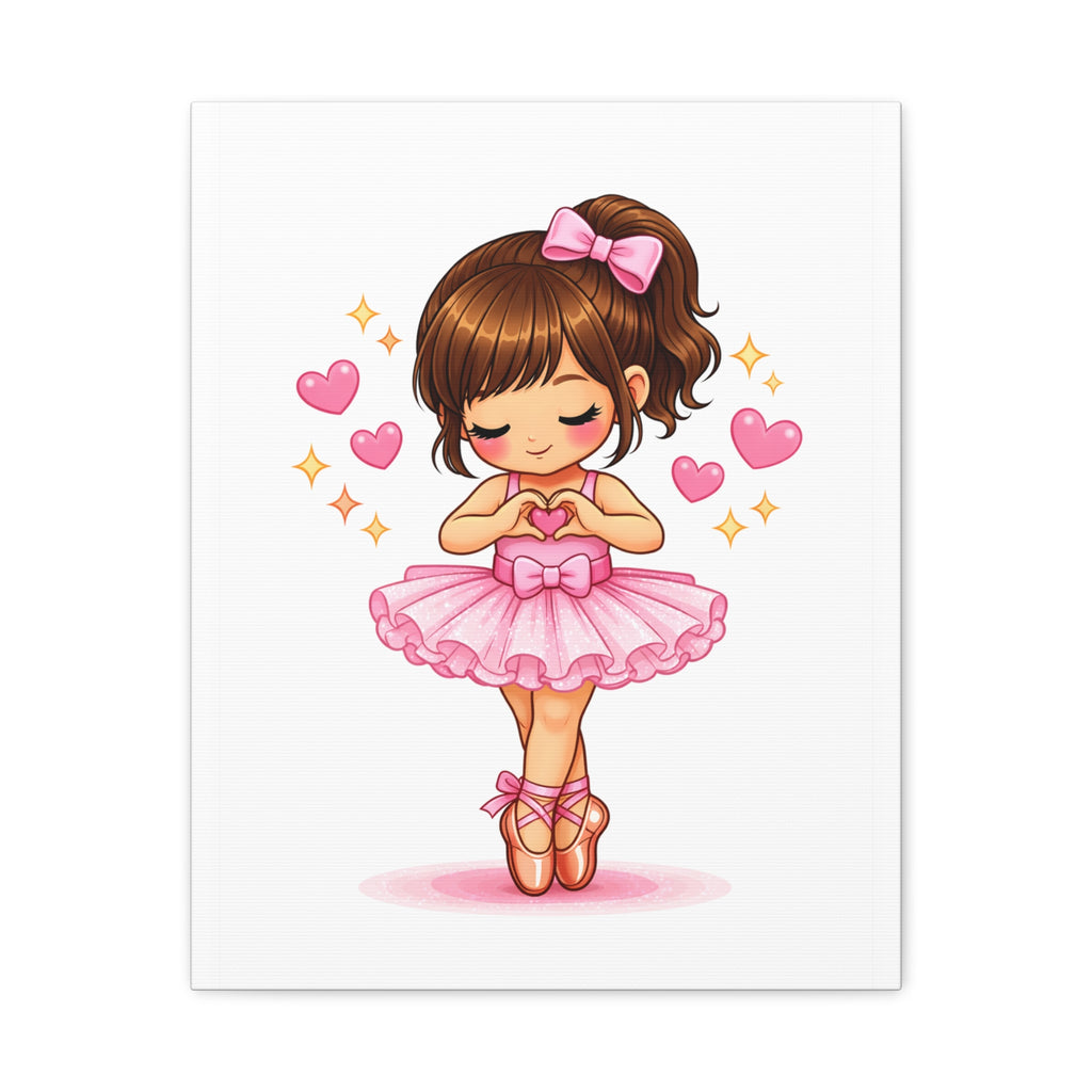 Cute Pink Ballerina Canvas Art — Little Dancer Wall Decor