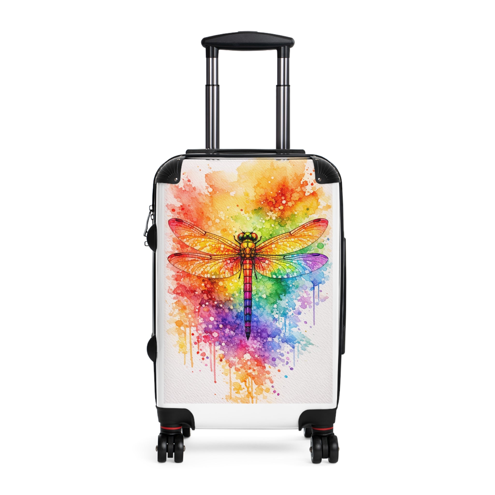 Dragonfly Carry-On Suitcase — Colorful Watercolor Travel Luggage
