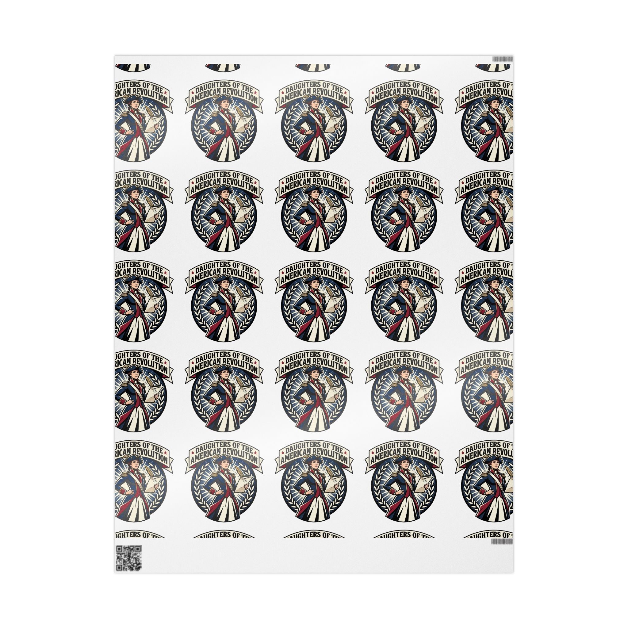 Patriotic Veteran Emblem Wrapping Paper – "Fighters of Freedom" Gift Wrap