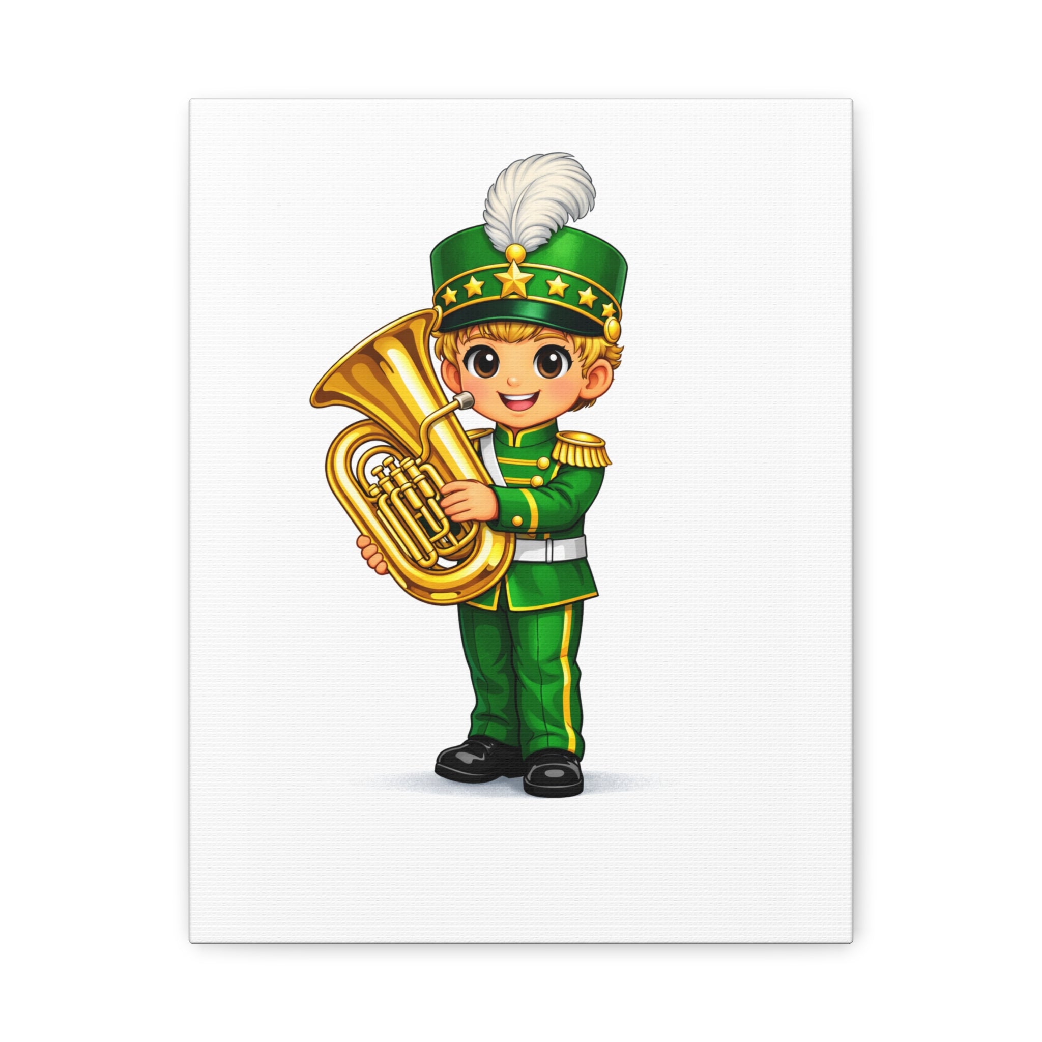Kids Marching Band Tuba Player Canvas Print