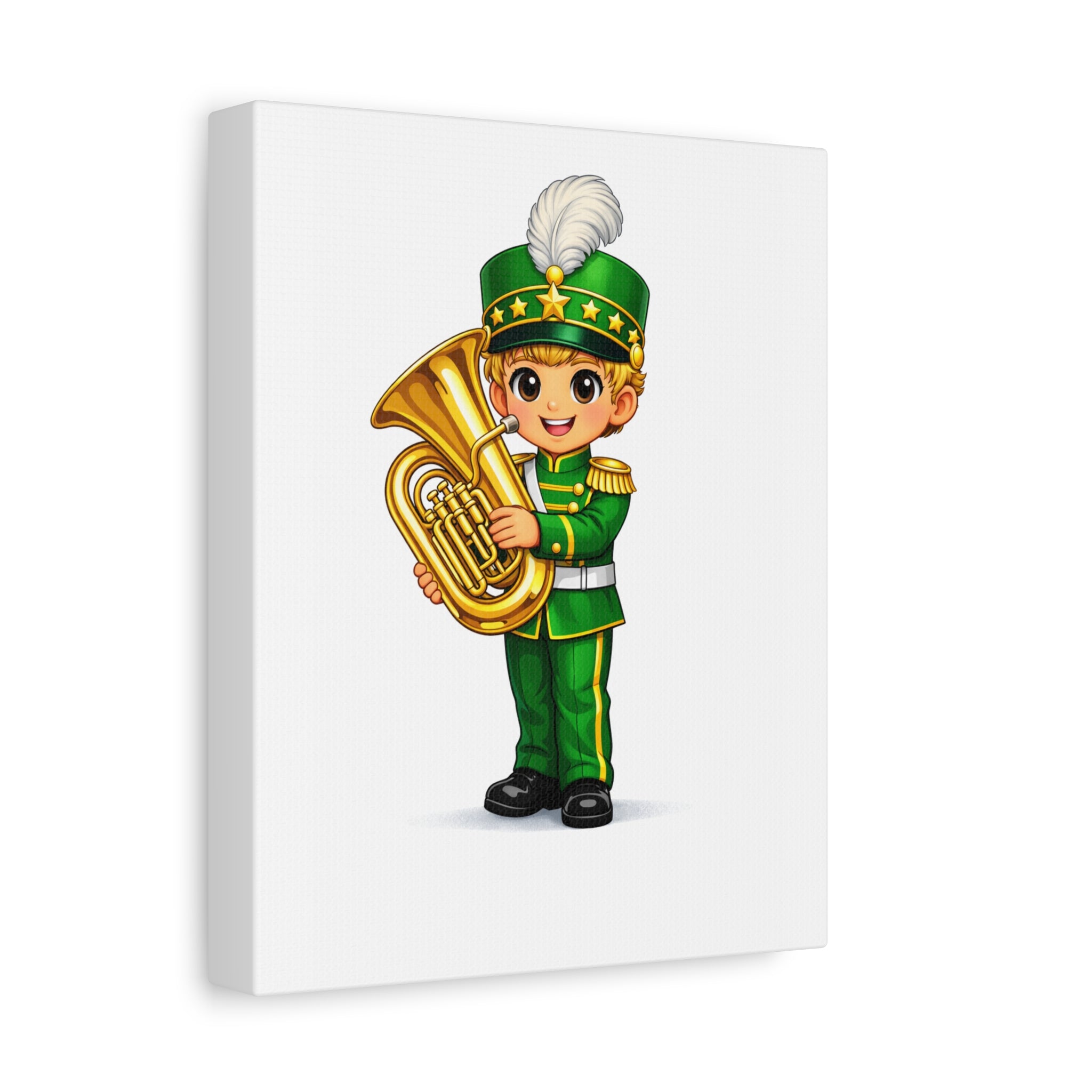 Kids Marching Band Tuba Player Canvas Print