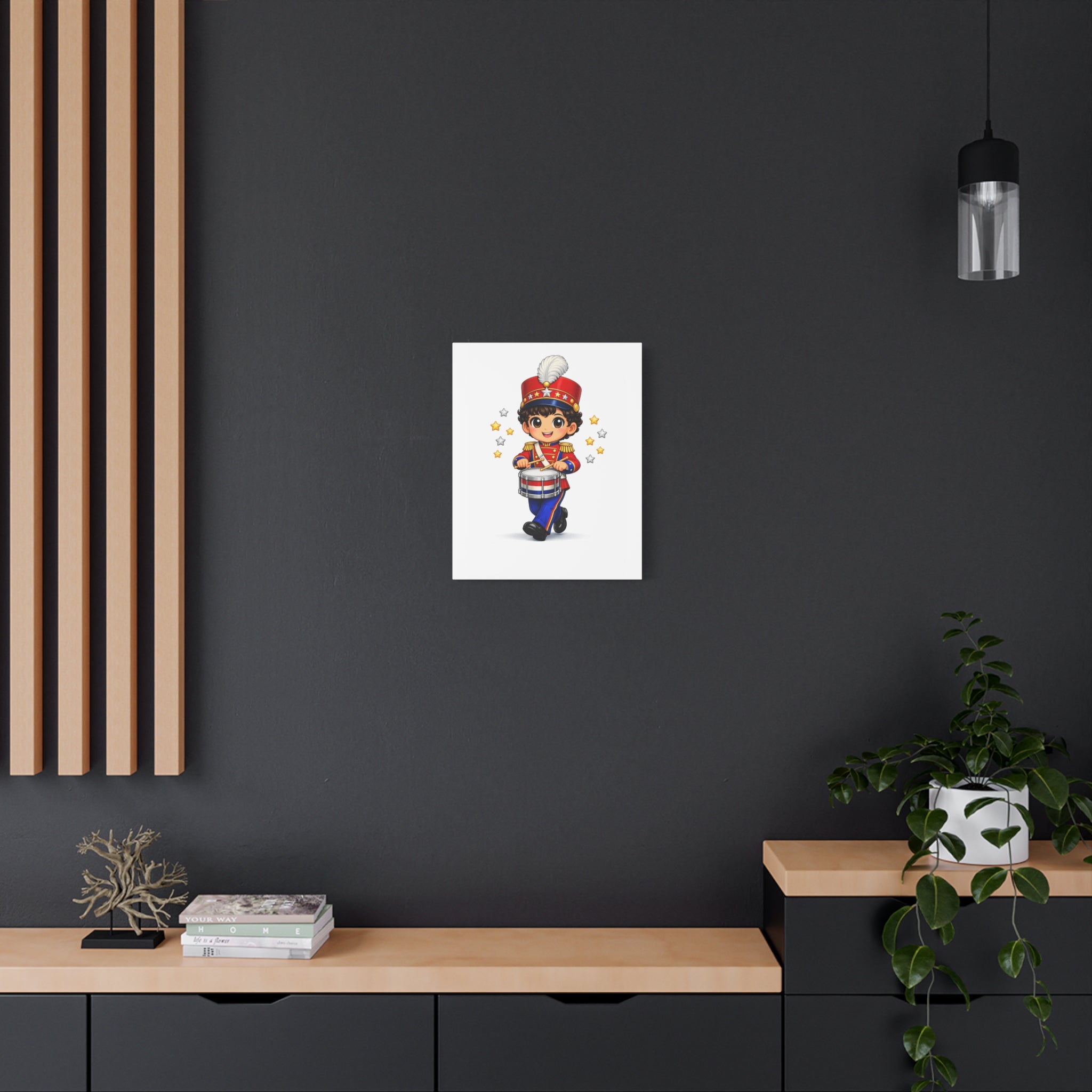 Patriotic Little Drummer Boy Canvas Print — 1.25" Stretched Matte Wall Art