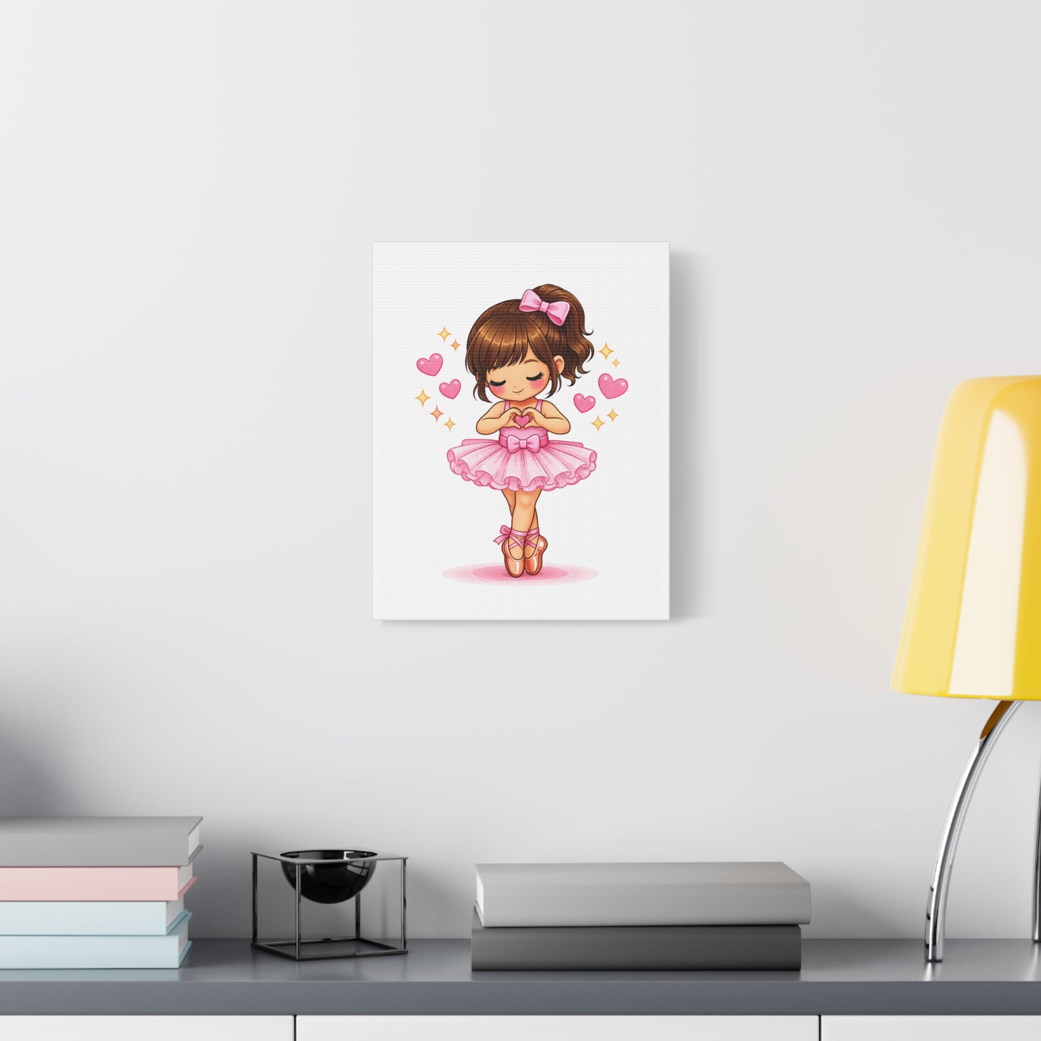 Cute Pink Ballerina Canvas Art — Little Dancer Wall Decor