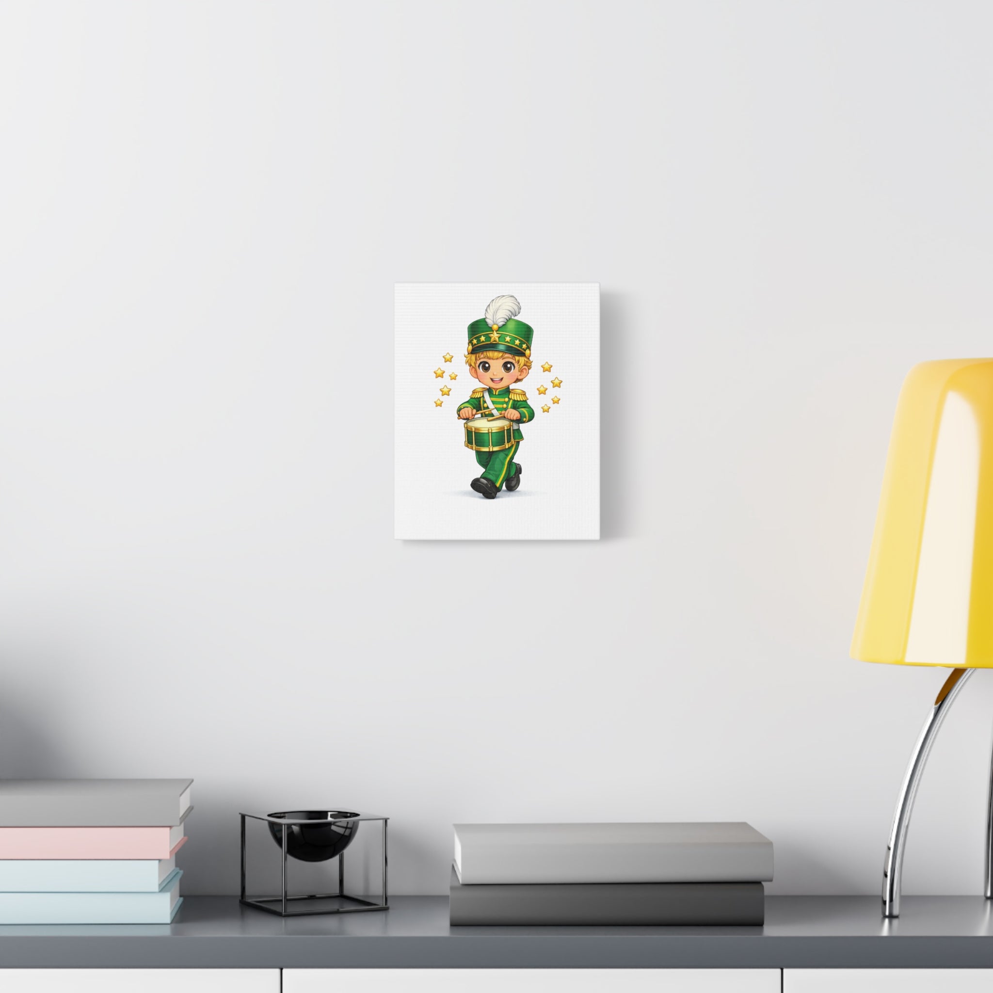 Drummer Boy Canvas Print — Cute Marching Band Wall Art for Kids’ Rooms