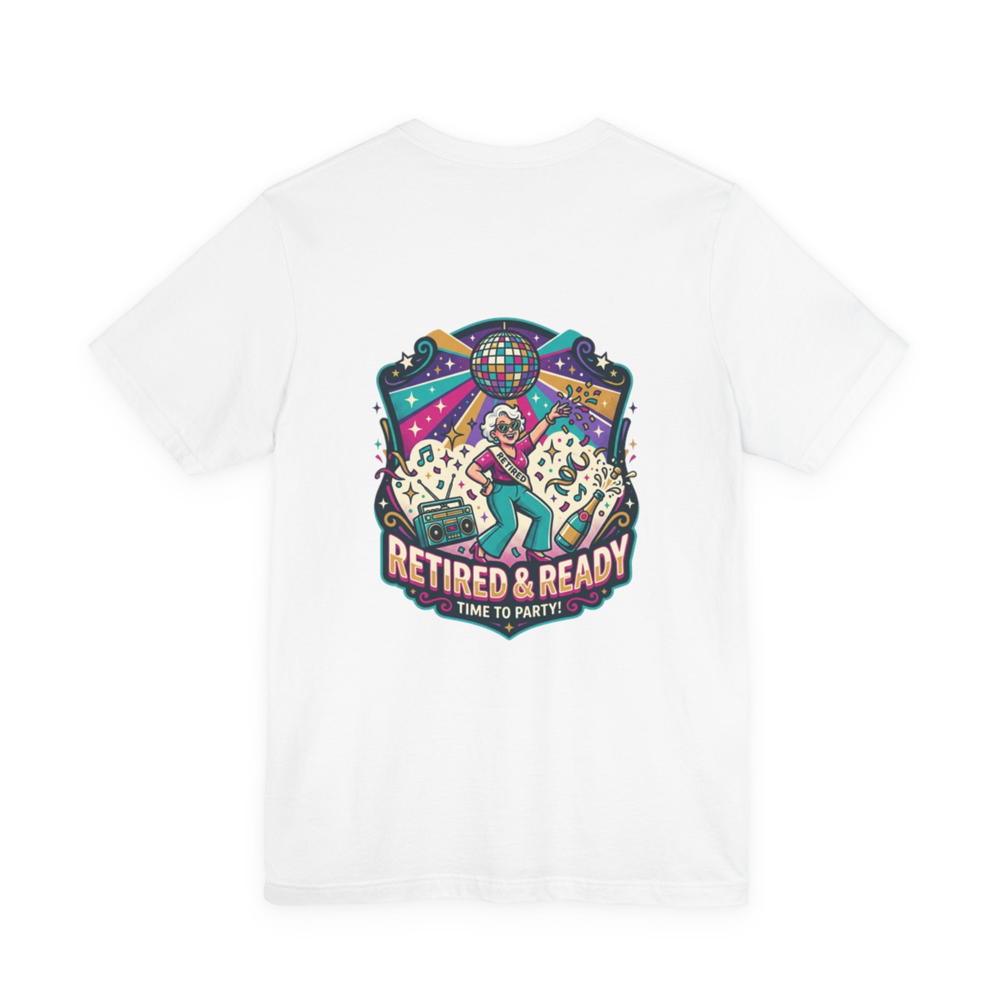 Retired & Ready Disco Tee – 'Time to Party' Retirement Celebration Shirt
