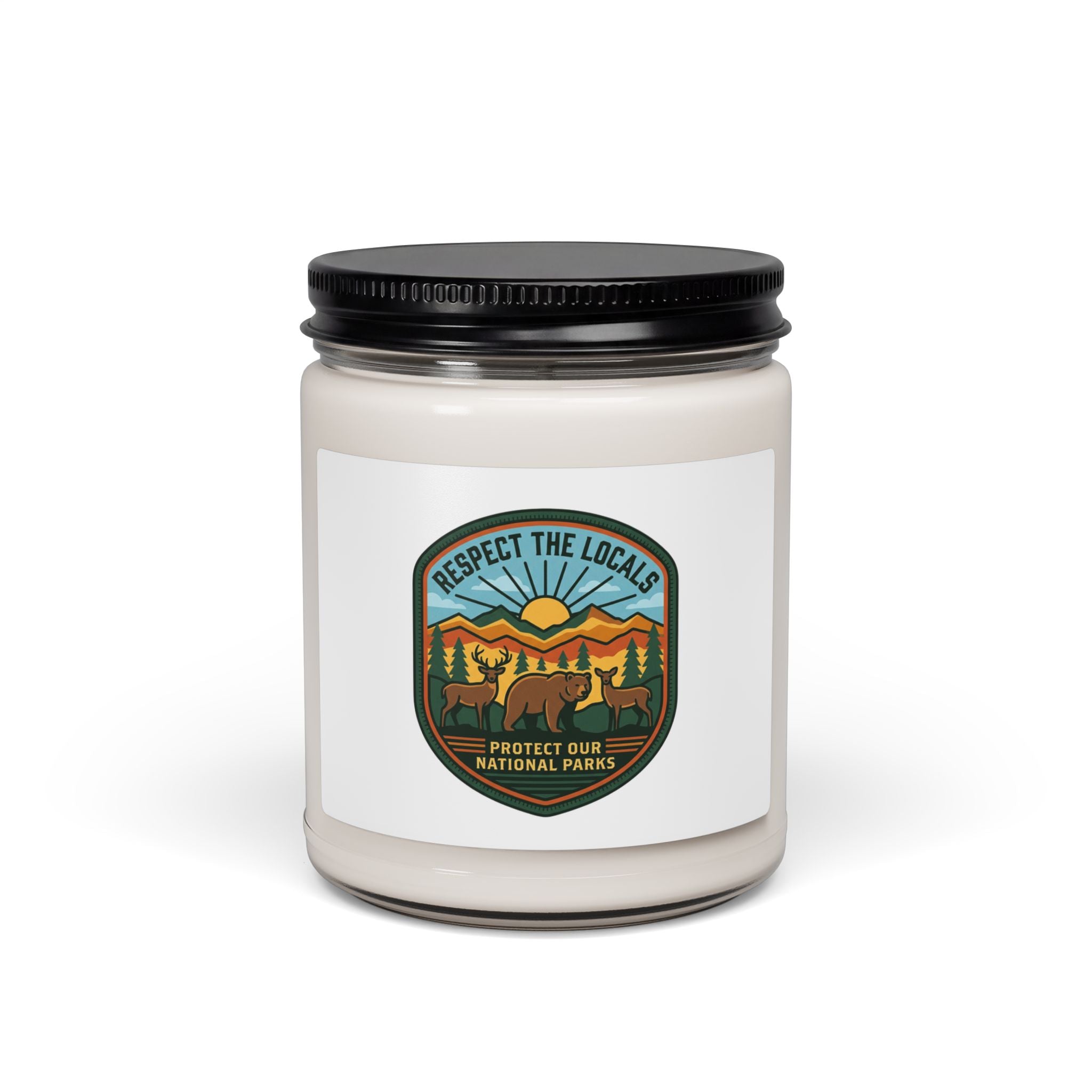 Respect the Locals Patch Candle | Protect Our National Parks, eco-friendly soy