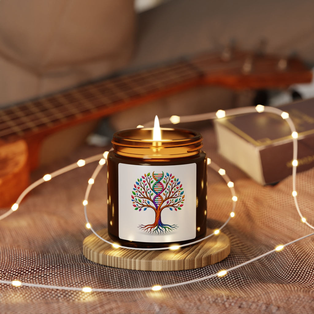 Amber Jar Soy Candle — Tree of Life Scented Candle (Multi-Size)