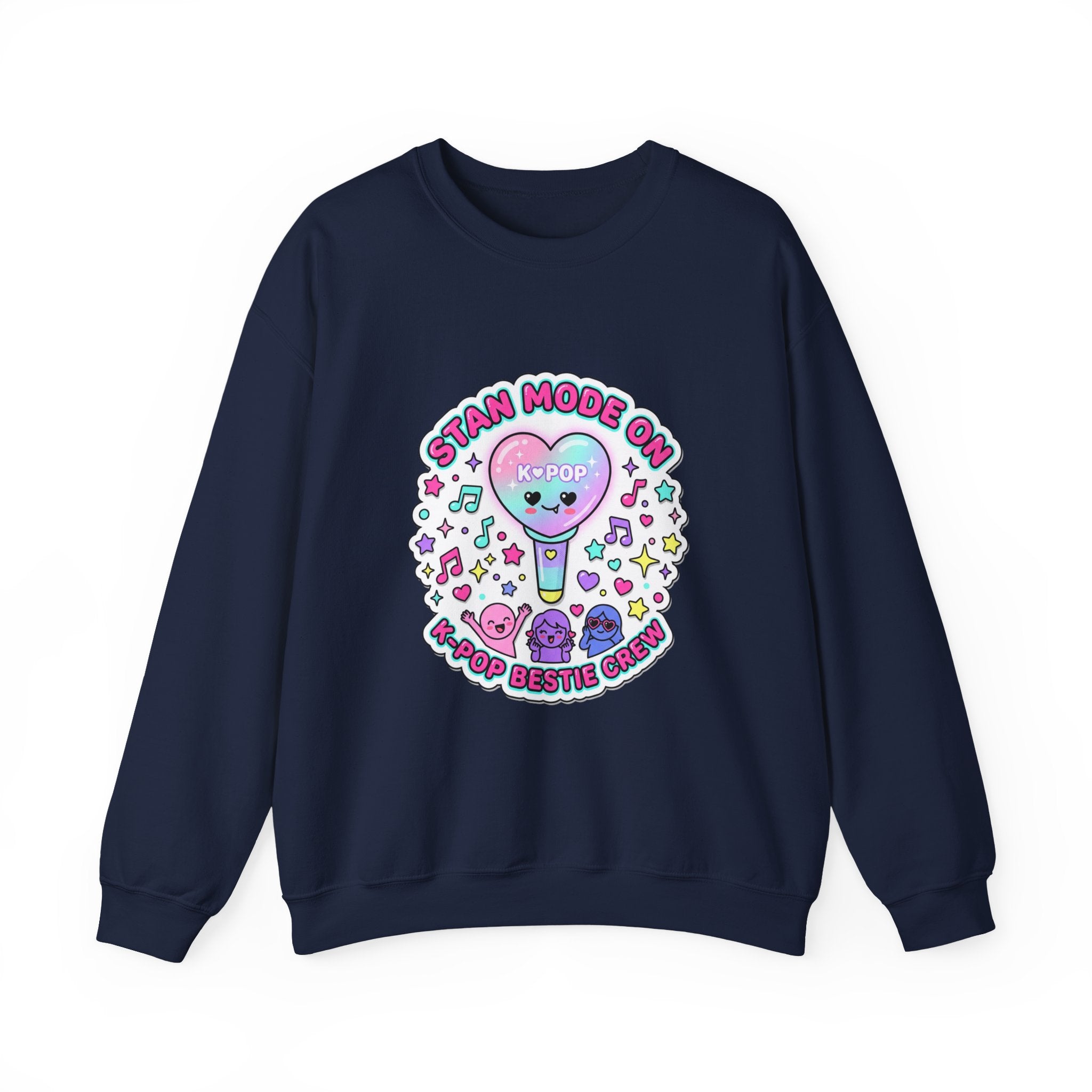 Stan Mode On Crewneck Sweatshirt | K-pop stan, lightstick, bias vibes