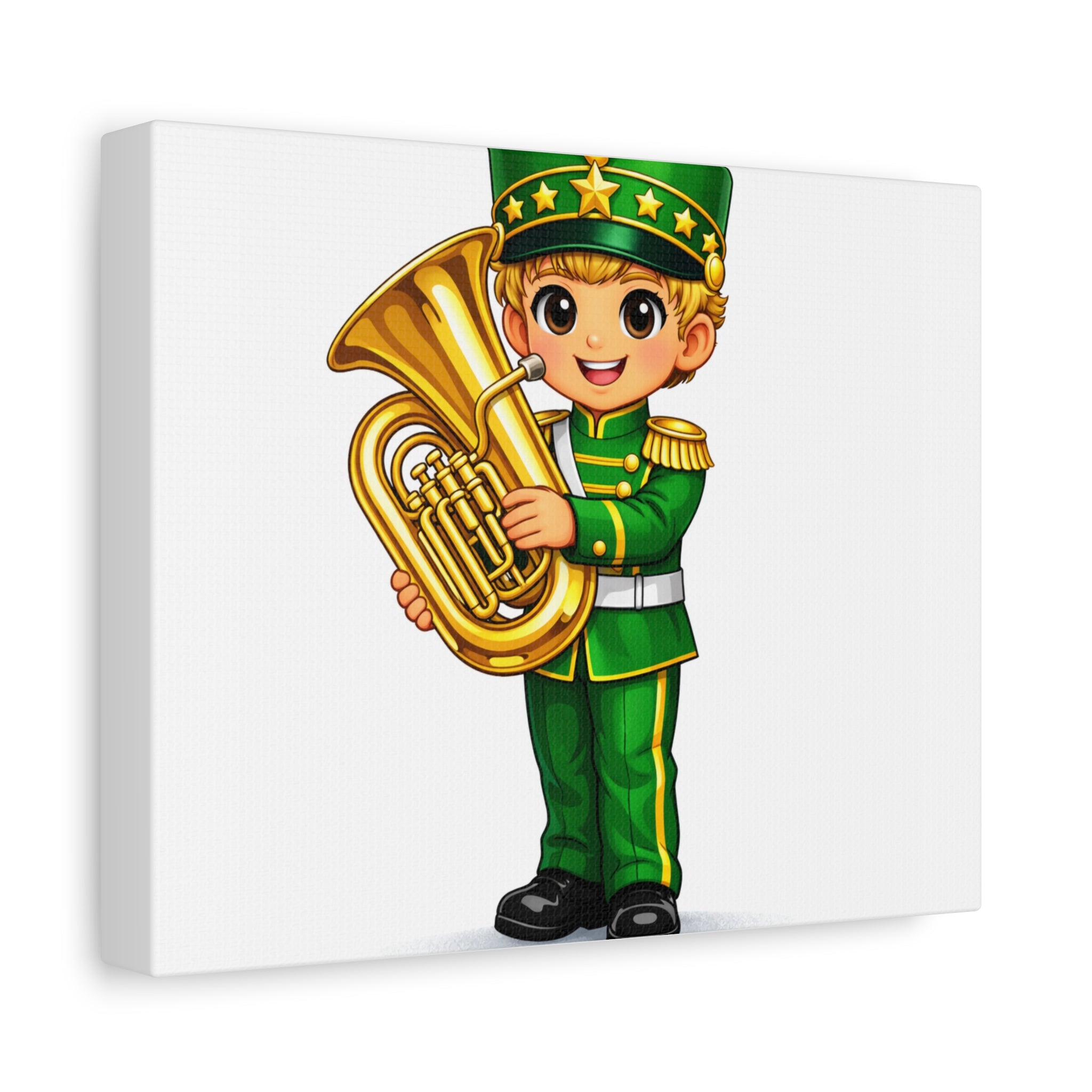Kids Marching Band Tuba Player Canvas Print