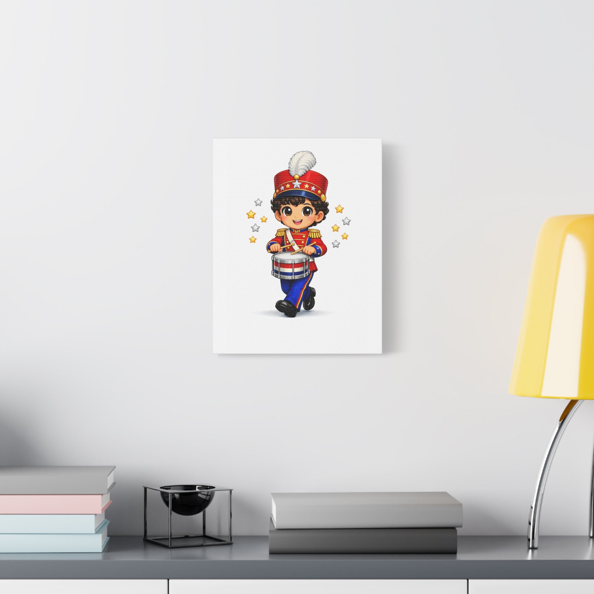 Patriotic Little Drummer Boy Canvas Print — 1.25" Stretched Matte Wall Art