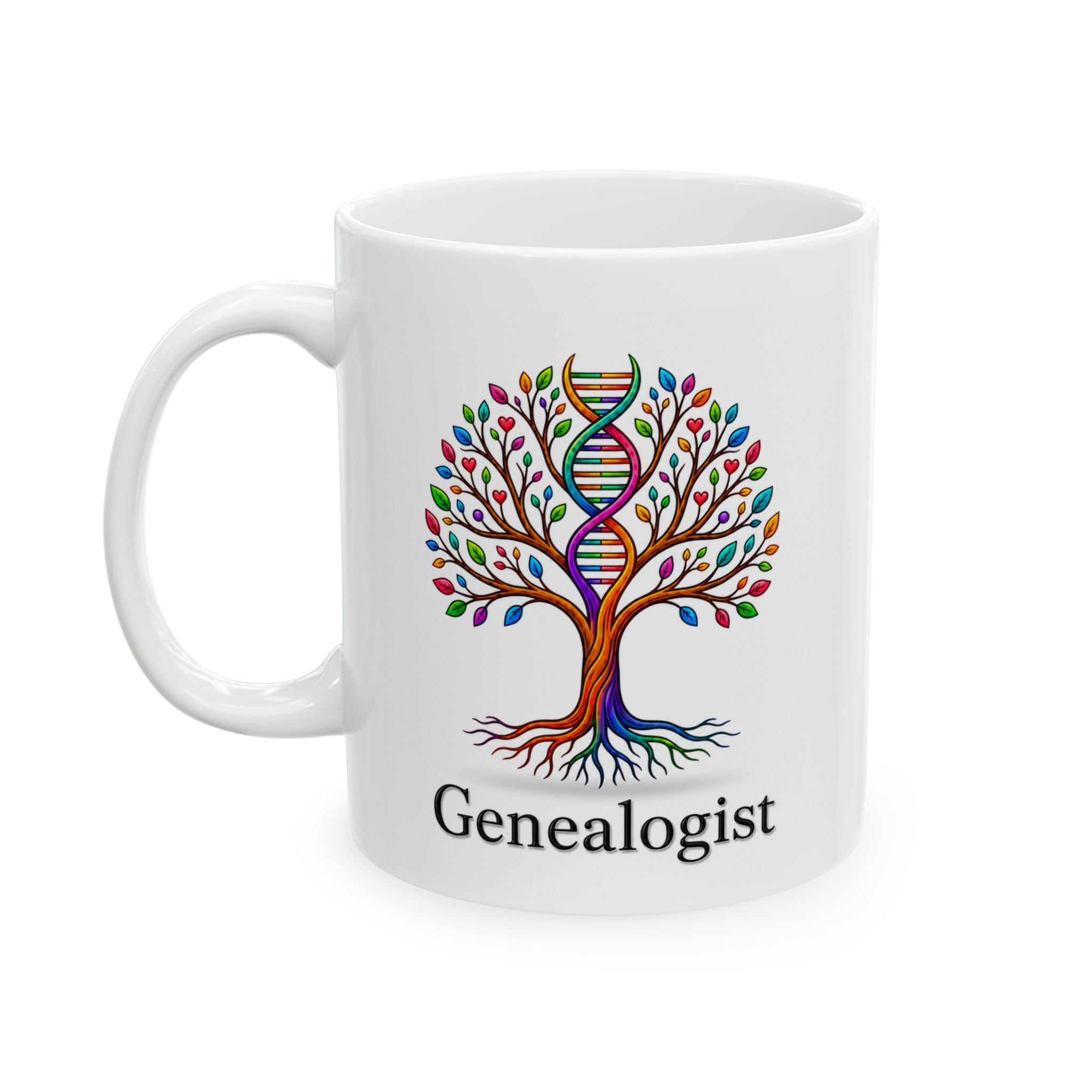Colorful Tree Ceramic Mug — Vibrant Family/Gratitude Coffee Cup (11oz, 15oz)