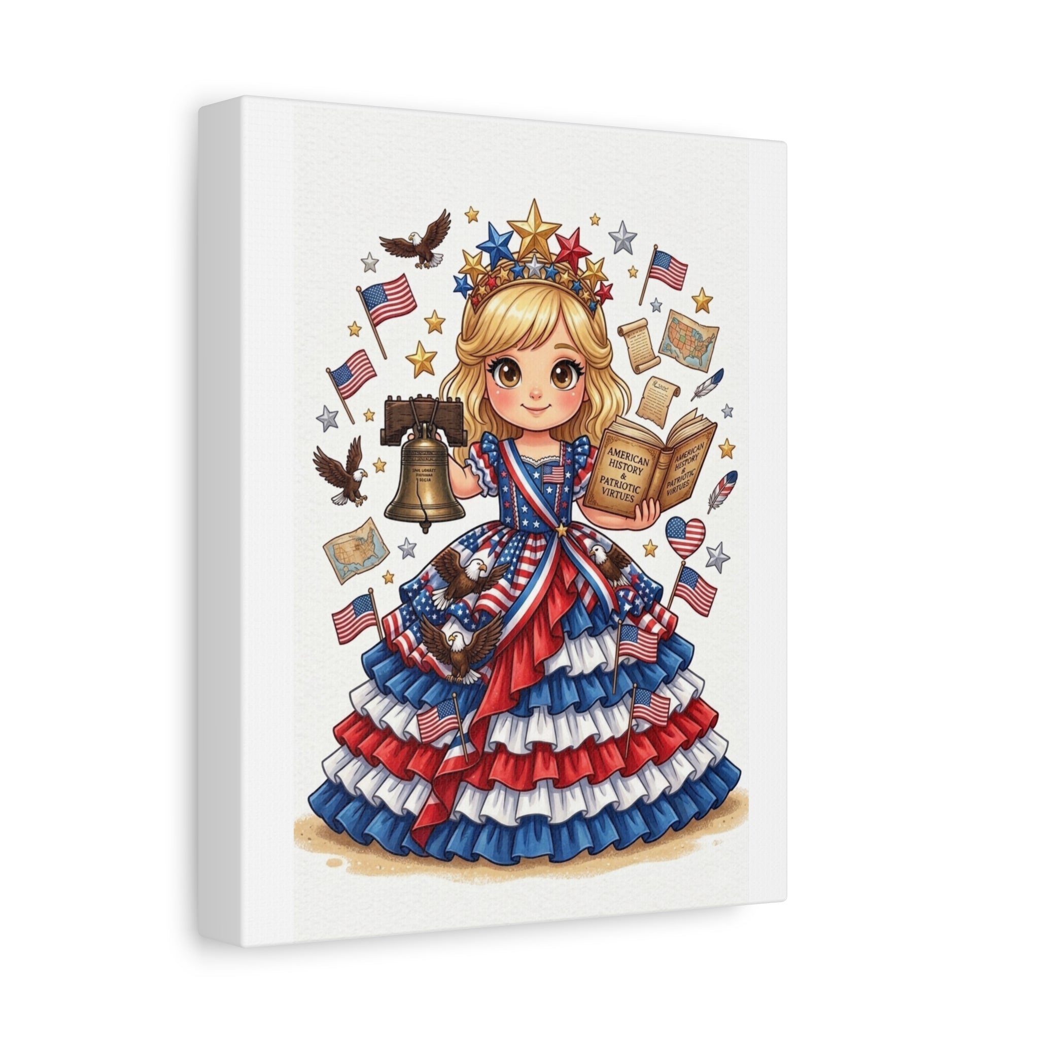 Patriotic Girl Liberty Canvas