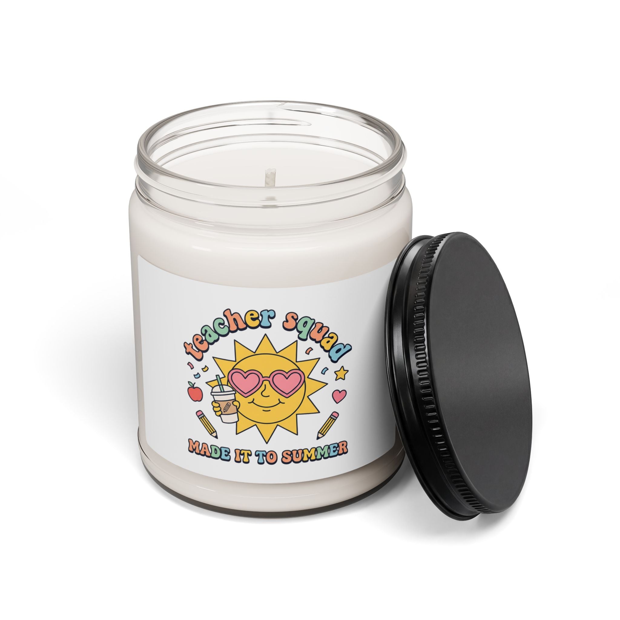 Teacher Squad Sun Candle, Last Day of School, Out for Summer Soy Candle
