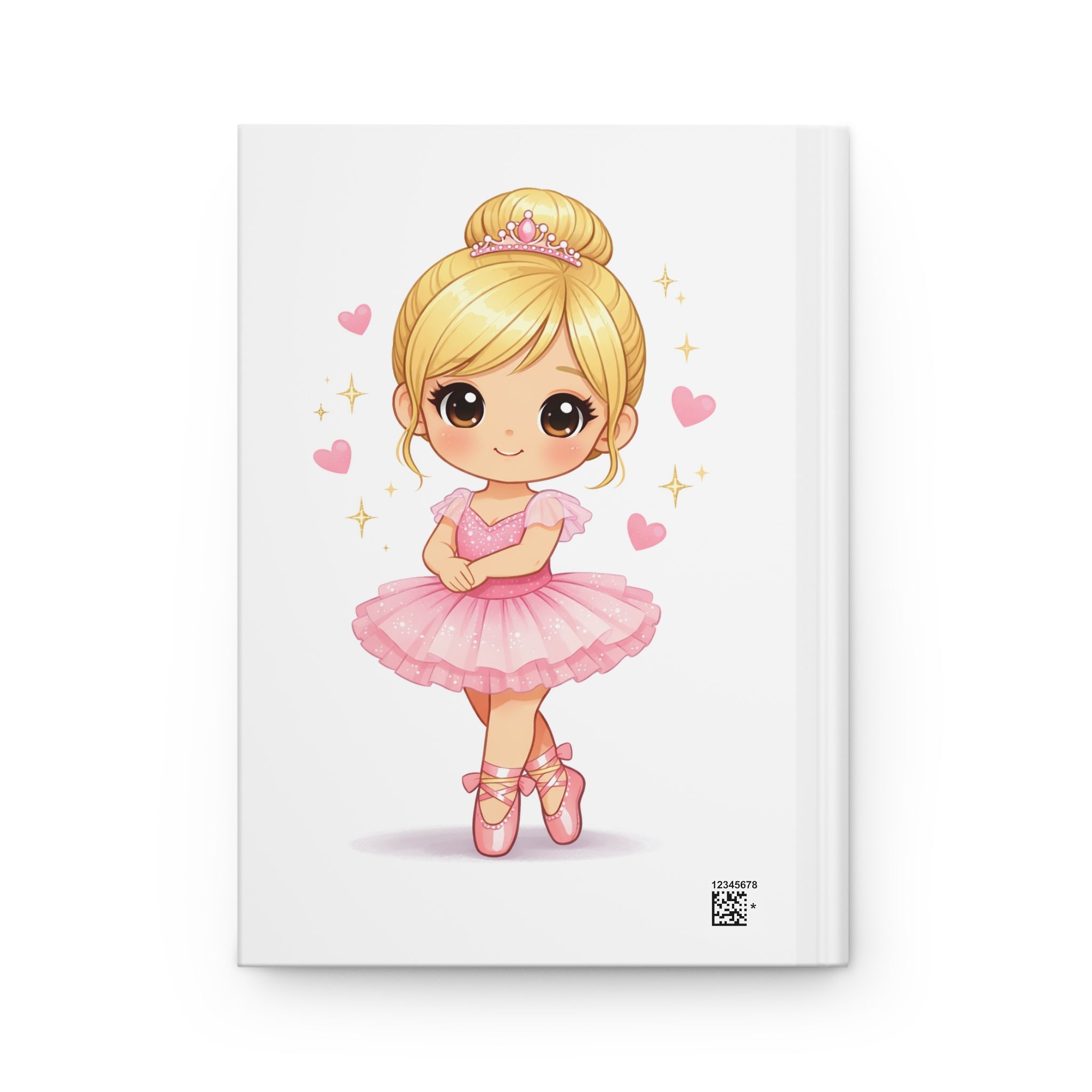 Ballet Princess Hardcover Journal — Cute Pink Ballerina Notebook for Girls