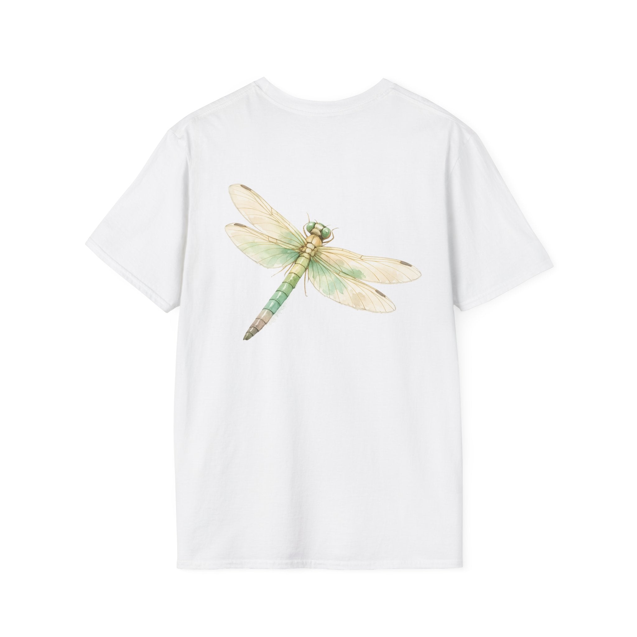 Dragonfly Watercolor T-Shirt — Botanical Nature Tee for Women & Men