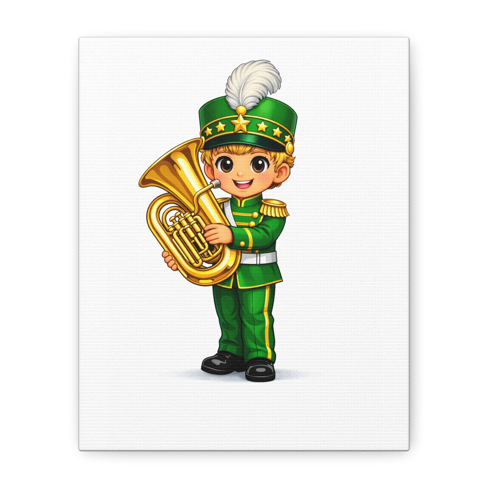 Kids Marching Band Tuba Player Canvas Print
