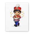 Patriotic Little Drummer Boy Canvas Print — 1.25" Stretched Matte Wall Art