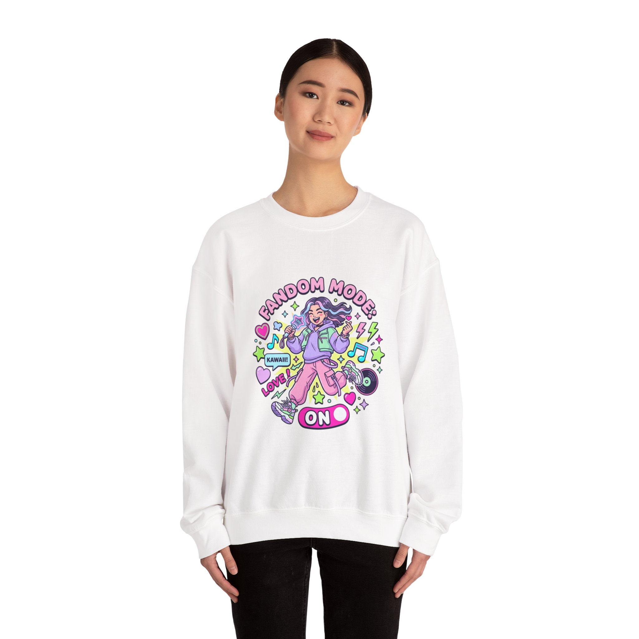 Fandom Mode On Crewneck Sweatshirt | K-pop stan, selca energy