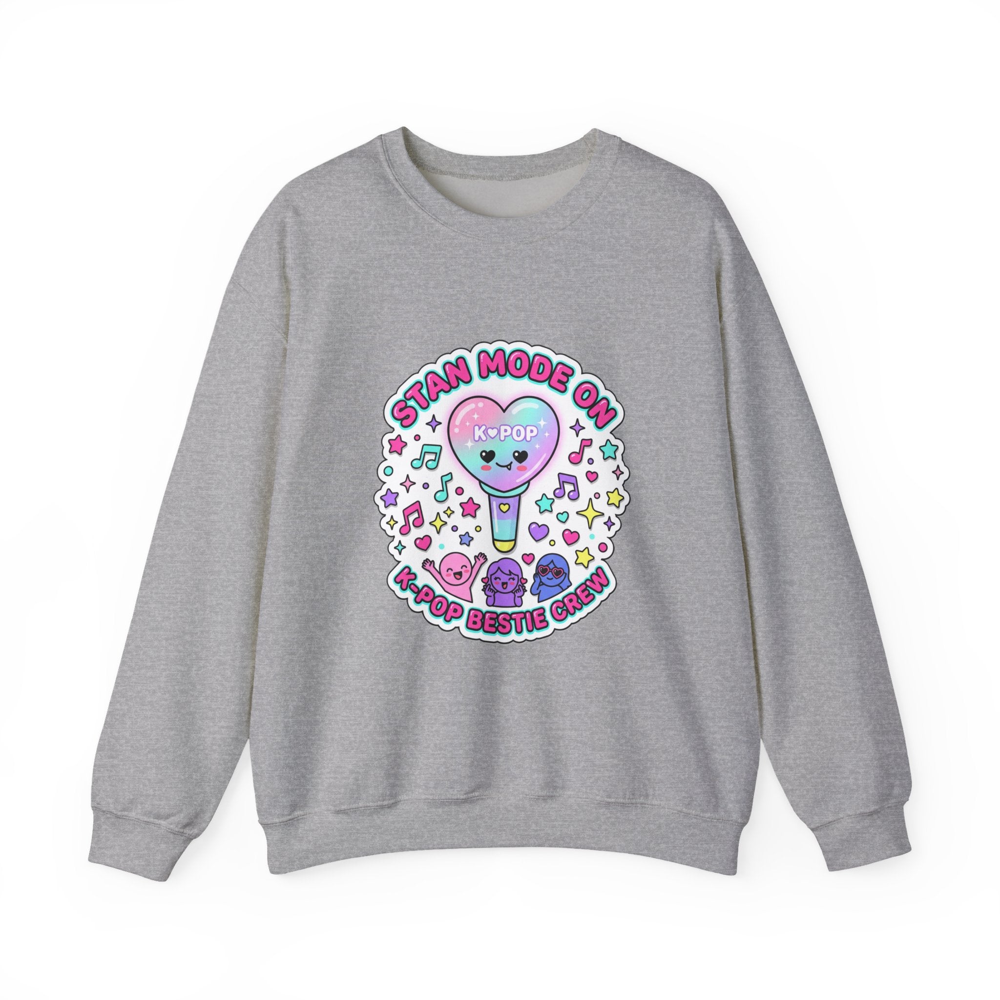 Stan Mode On Crewneck Sweatshirt | K-pop stan, lightstick, bias vibes