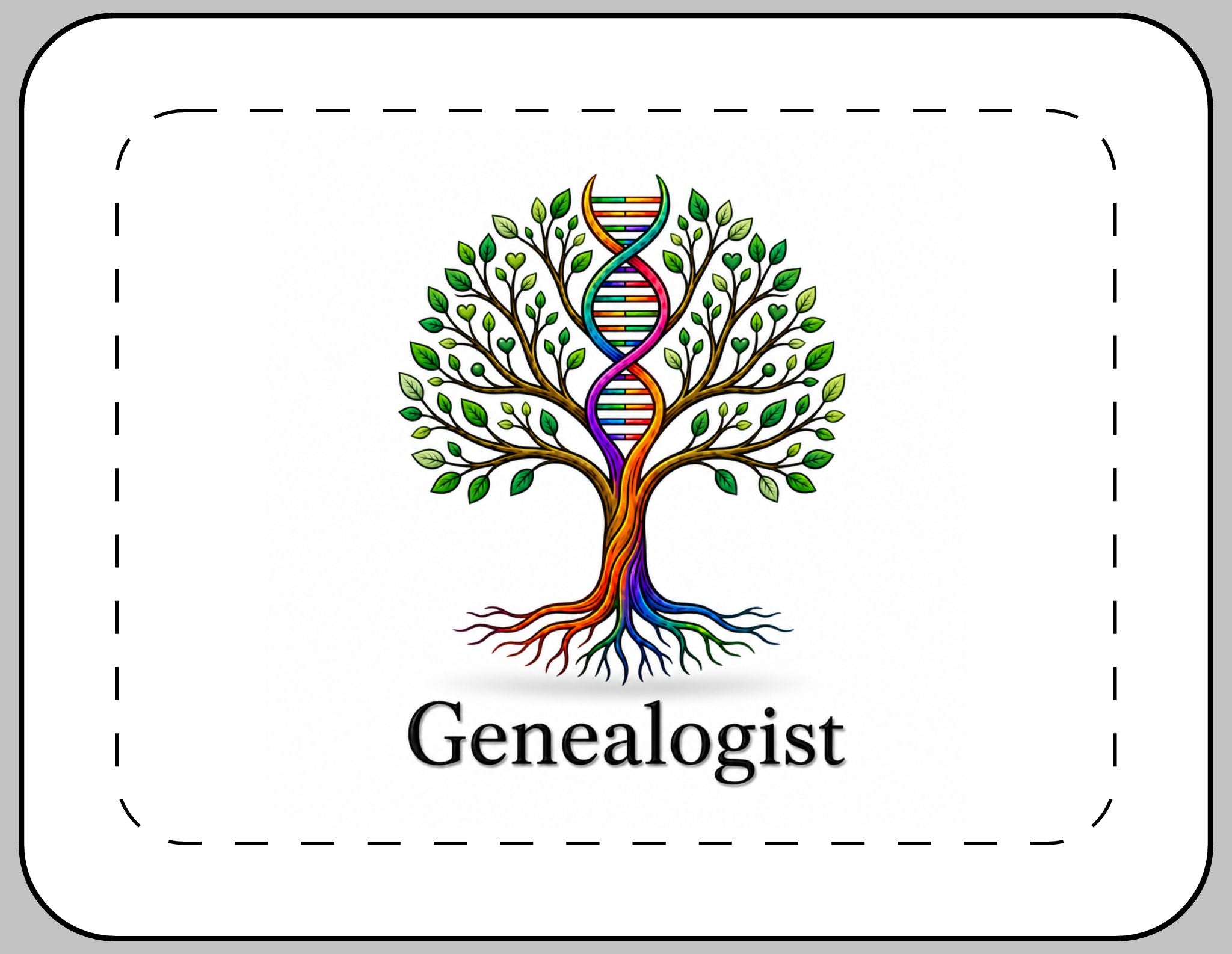 Genealogist Laptop Sleeve — DNA Tree Design Protective Sleeve for Genealogy Enthusiasts