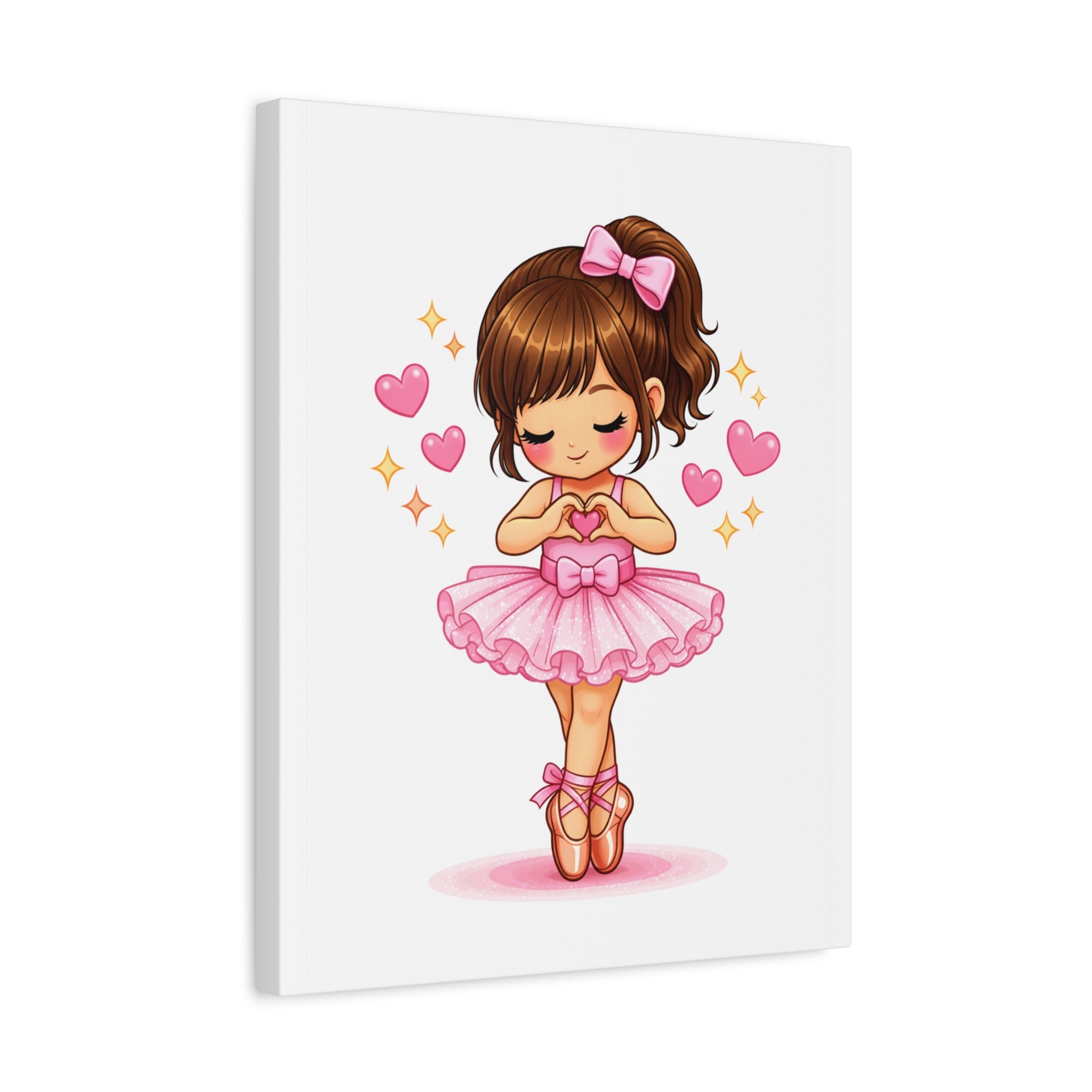 Cute Pink Ballerina Canvas Art — Little Dancer Wall Decor