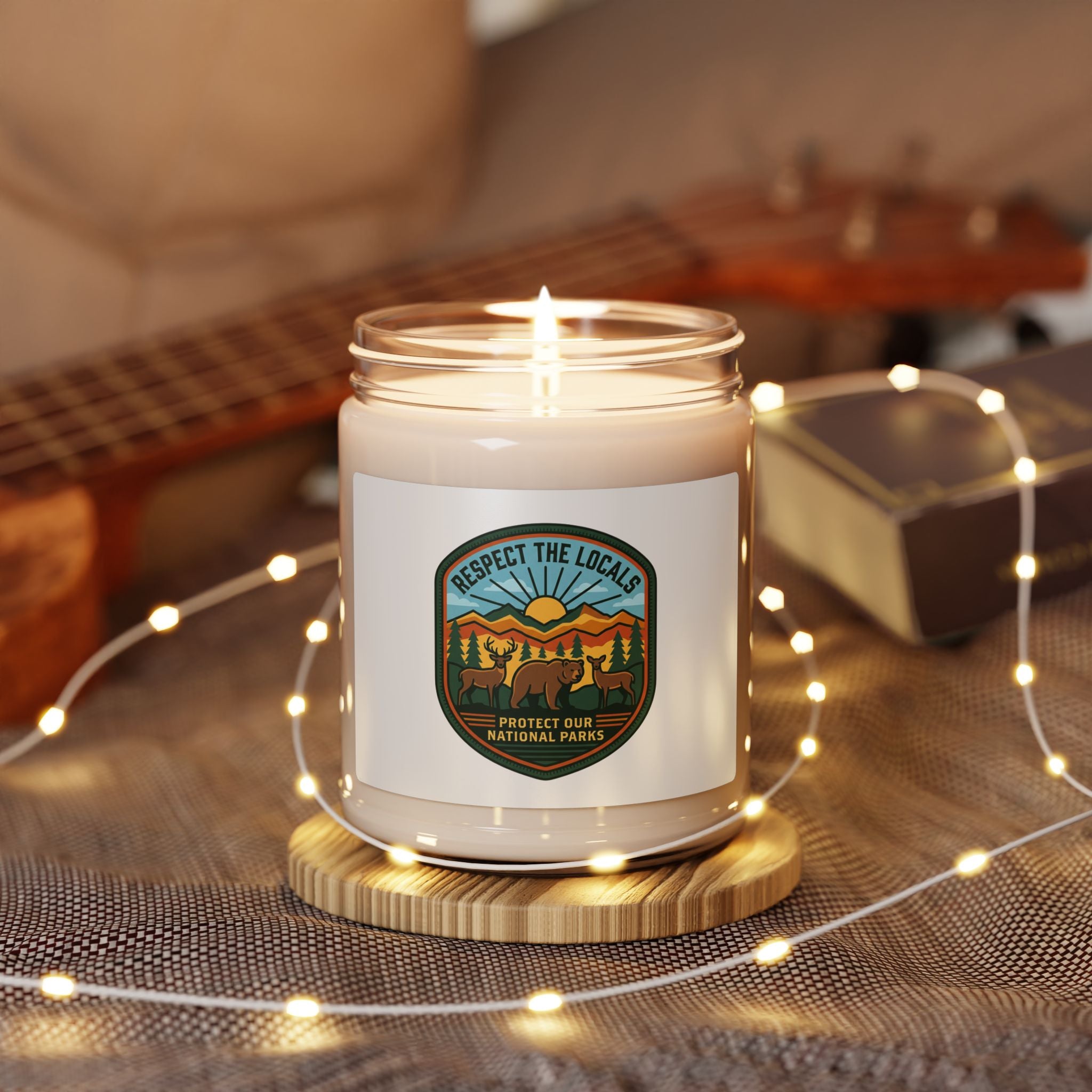 Respect the Locals Patch Candle | Protect Our National Parks, eco-friendly soy