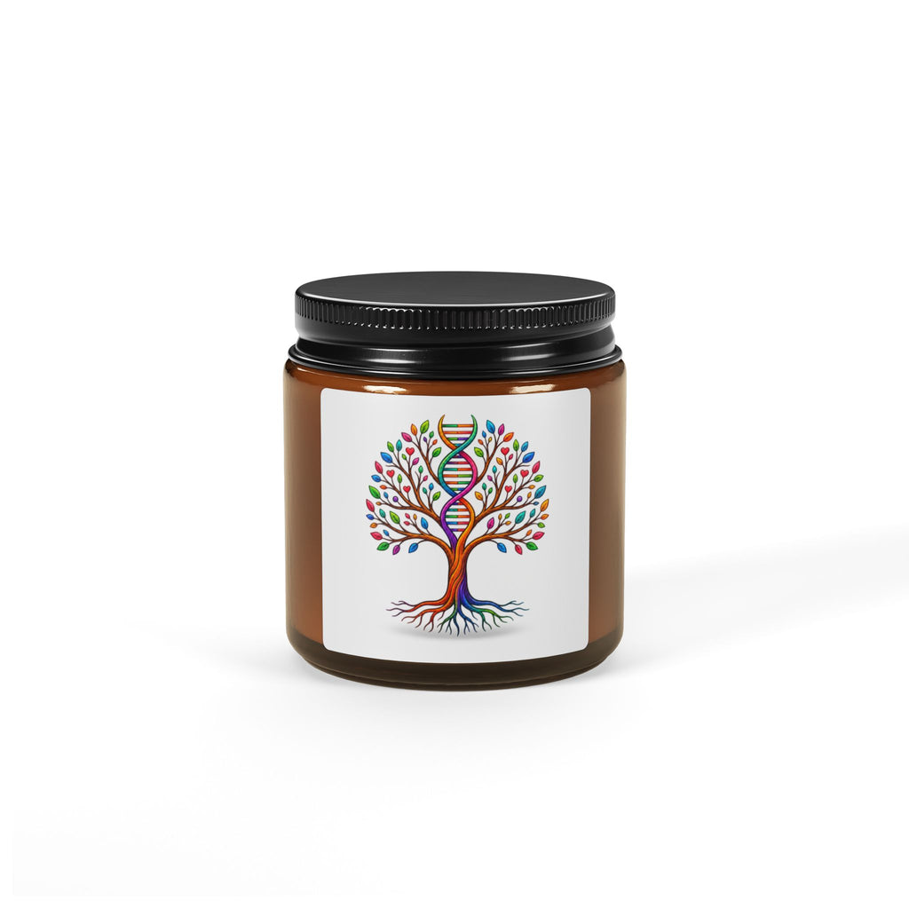 Amber Jar Soy Candle — Tree of Life Scented Candle (Multi-Size)
