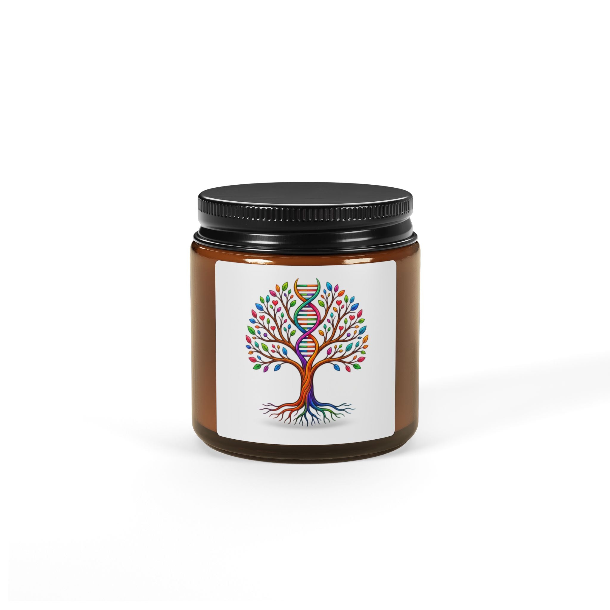 Amber Jar Soy Candle — Tree of Life Scented Candle (Multi-Size)