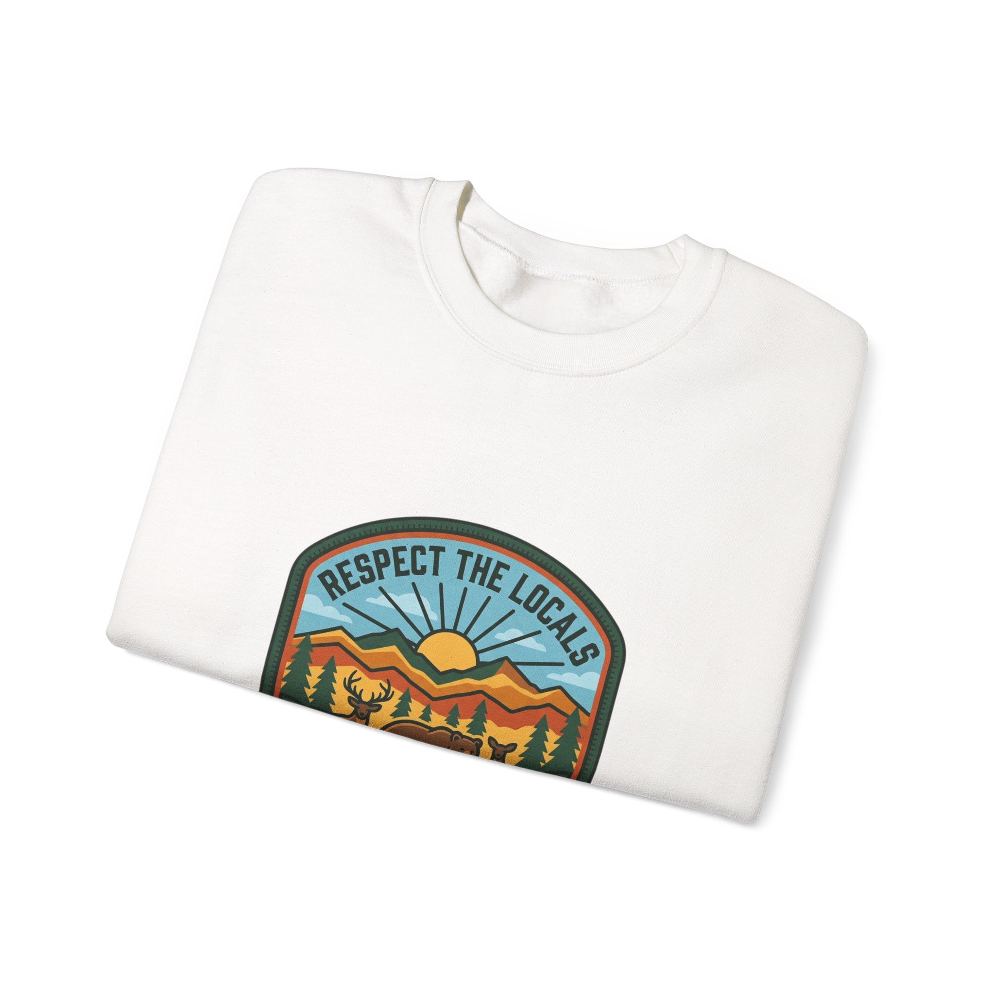 Respect the Locals patch sweatshirt | Protect Our Parks, national parks, hiking