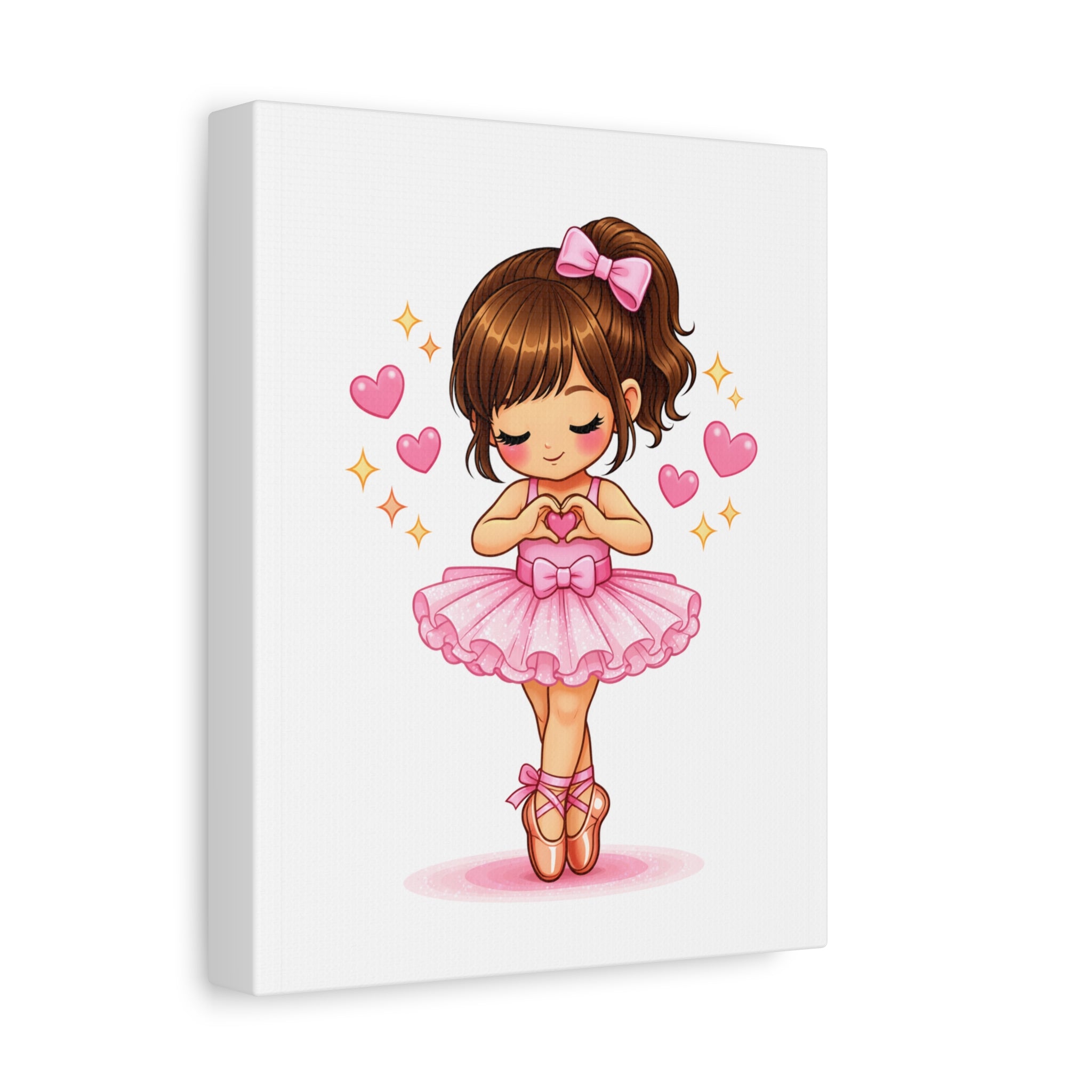 Cute Pink Ballerina Canvas Art — Little Dancer Wall Decor