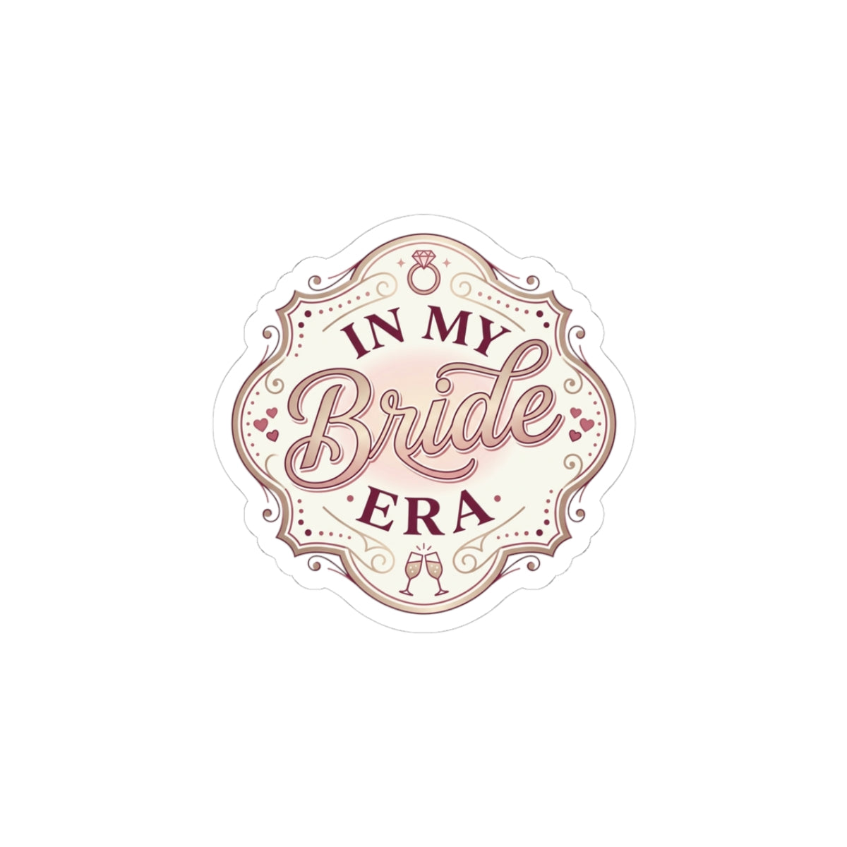 In My Bride Era Kiss-Cut Stickers | bride era, engaged