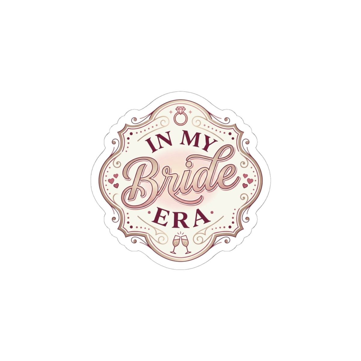 In My Bride Era Kiss-Cut Stickers | bride era, engaged, bridal party