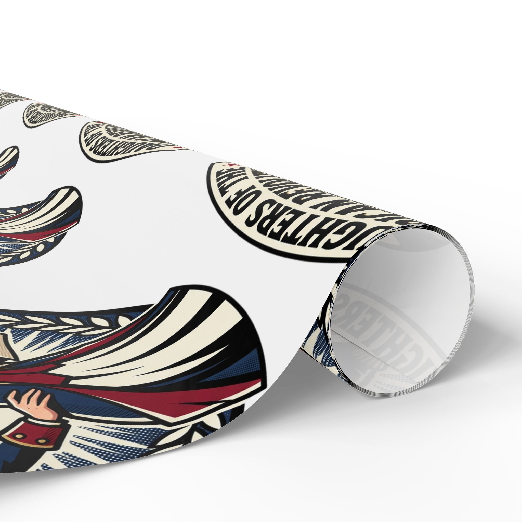 Patriotic Veteran Emblem Wrapping Paper – "Fighters of Freedom" Gift Wrap