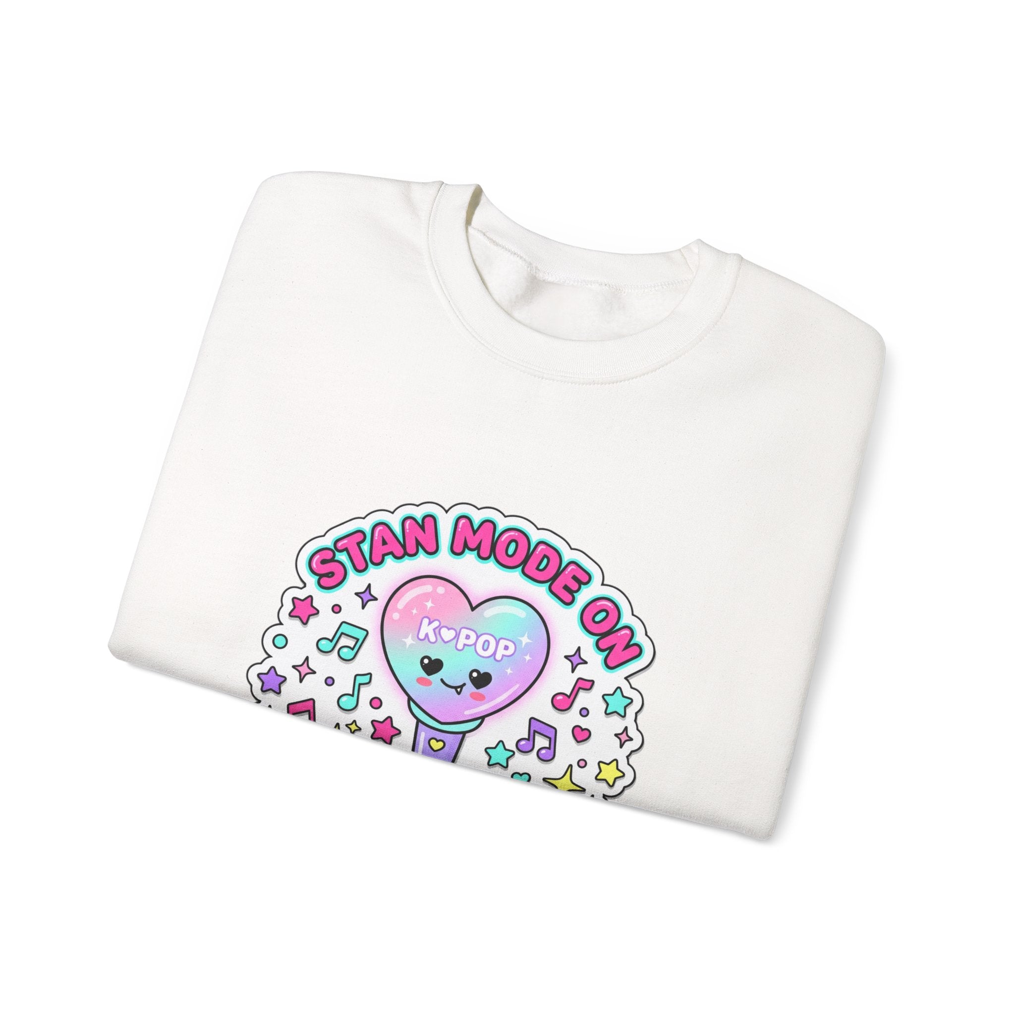 Stan Mode On Crewneck Sweatshirt | K-pop stan, lightstick, bias vibes