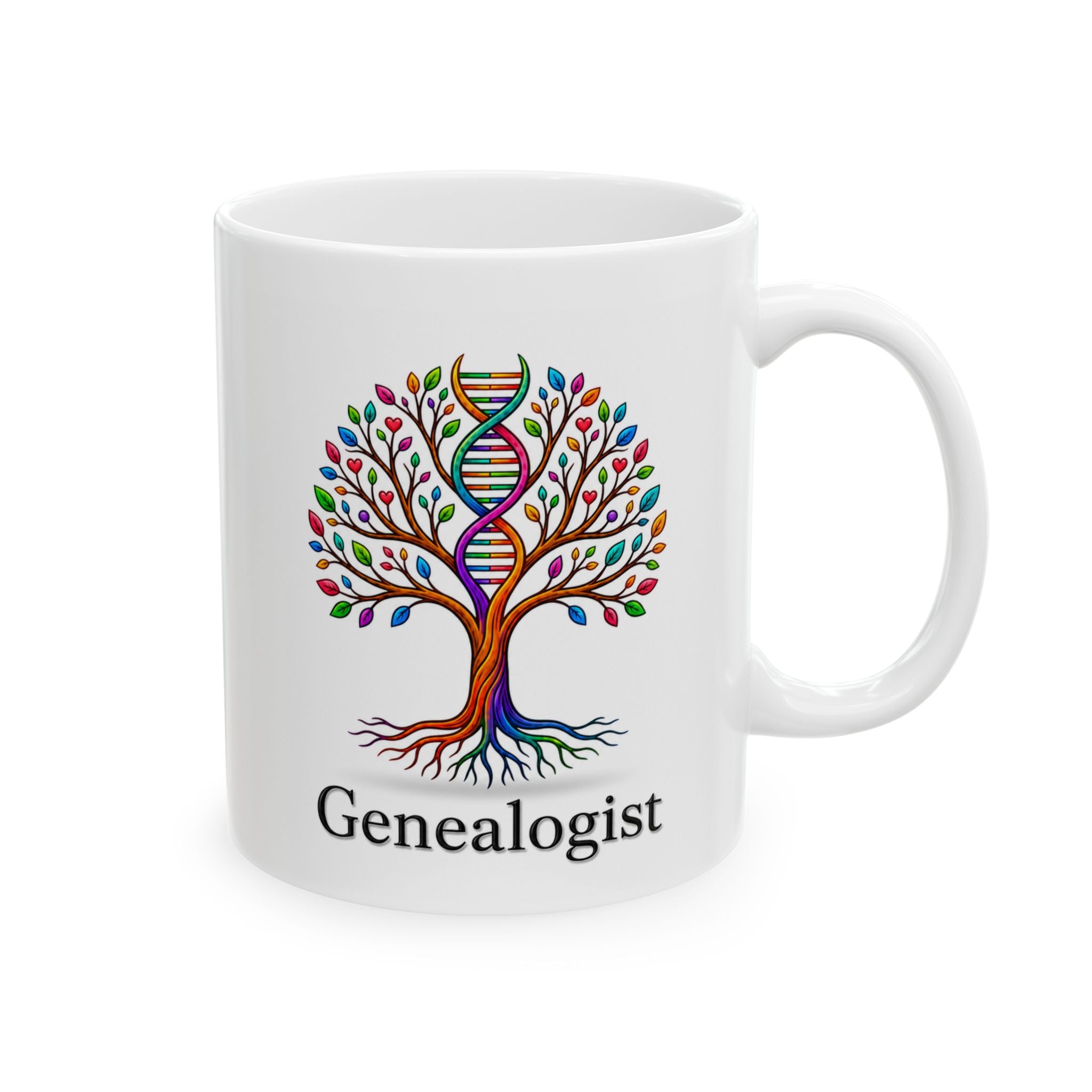 Colorful Tree Ceramic Mug — Vibrant Family/Gratitude Coffee Cup (11oz, 15oz)