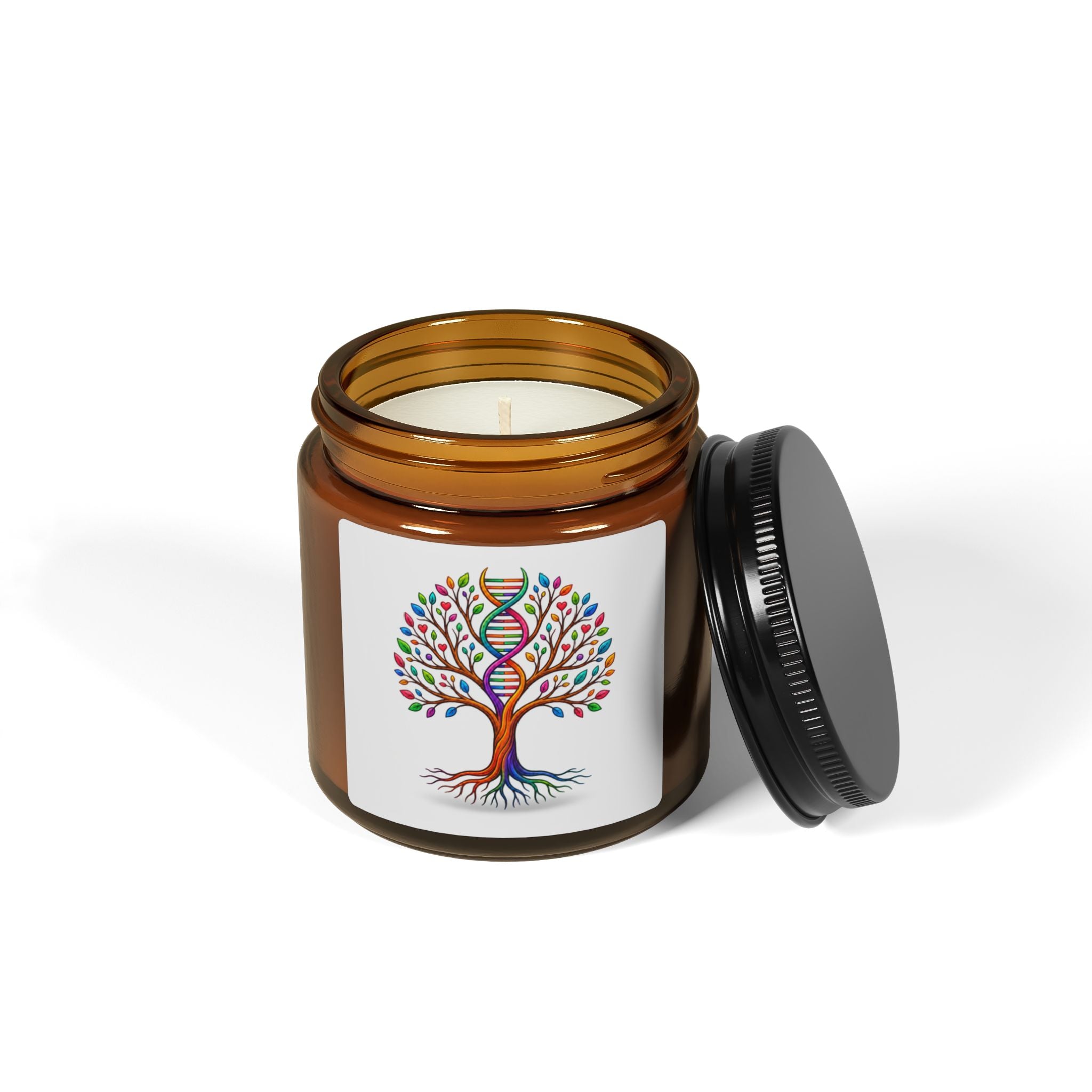 Amber Jar Soy Candle — Tree of Life Scented Candle (Multi-Size)