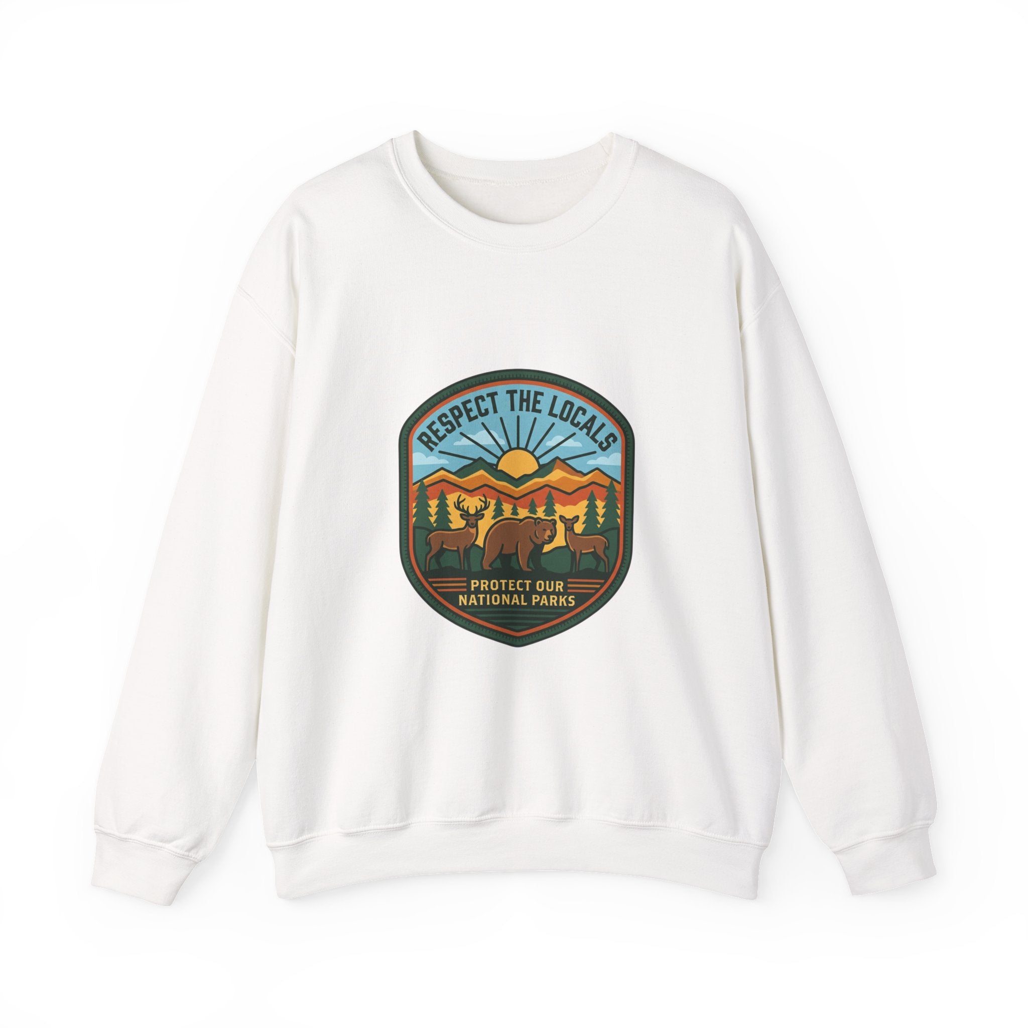 Respect the Locals patch sweatshirt | Protect Our Parks, national parks, hiking