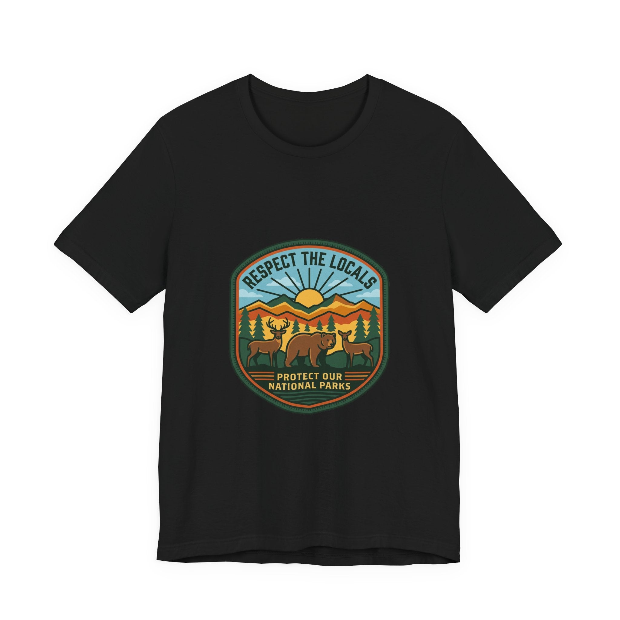 Respect the Locals patch, T-Shirt | Protect Our National Parks, hiking camping