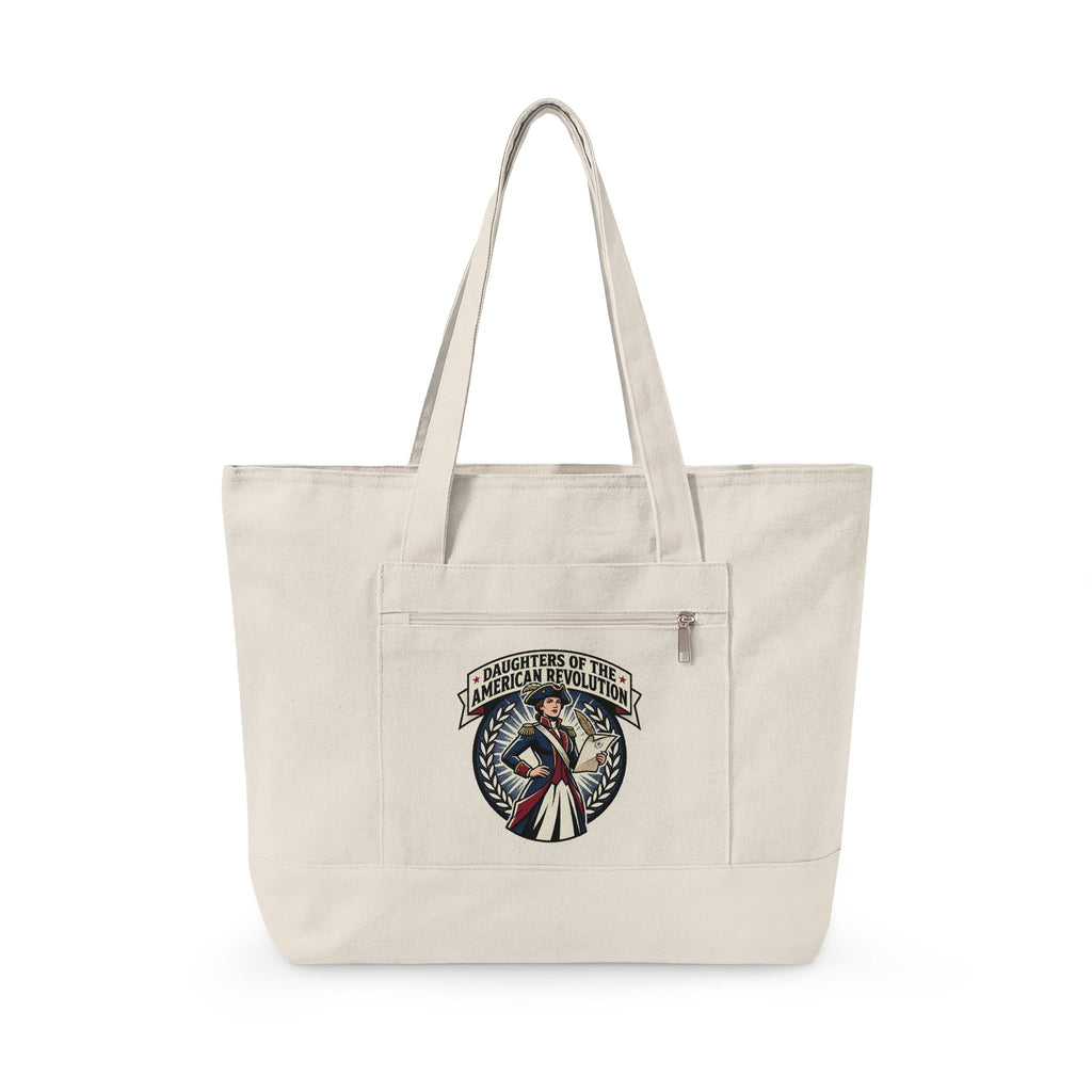 Zippered Canvas Tote