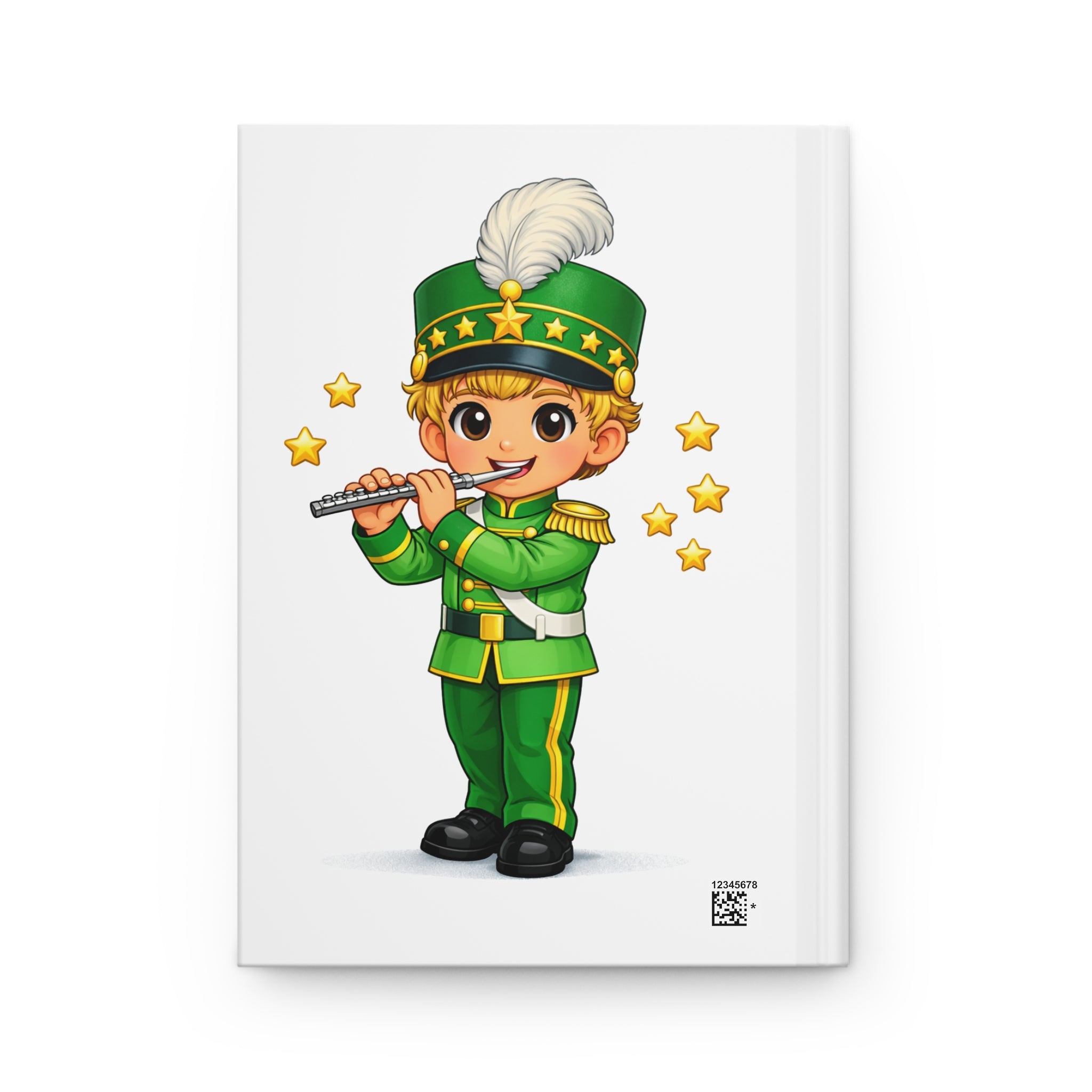Marching Band Piccolo Player Hardcover Journal — Cute Kids Musician Notebook