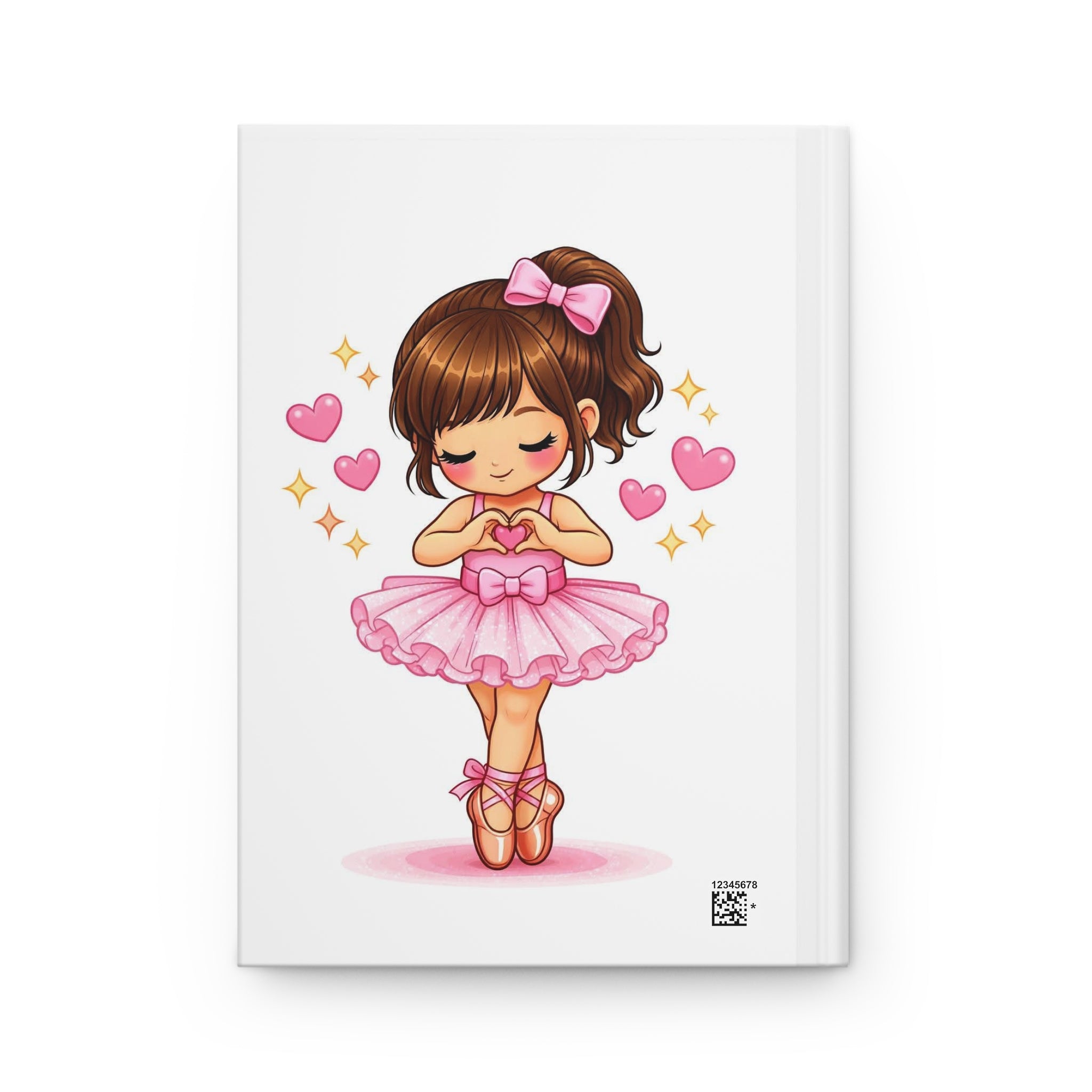 Ballet Girl Hardcover Journal — Cute Pink Ballerina Notebook for Kids & Dance Lovers