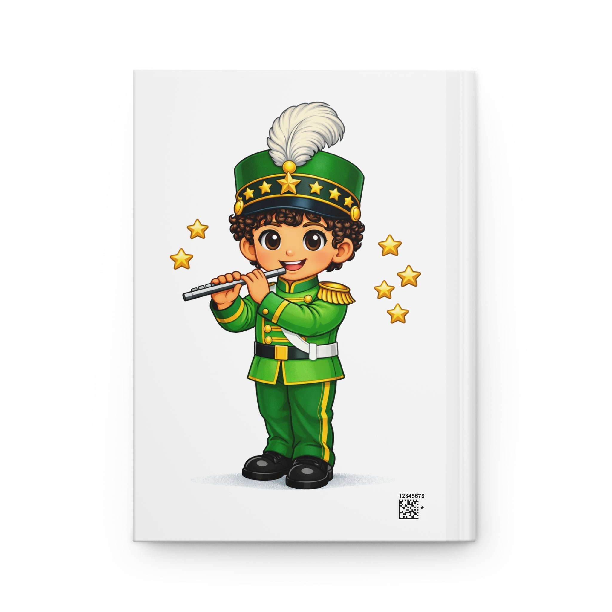 Marching Band Piccolo Hardcover Journal — Cute Kid Musician Notebook
