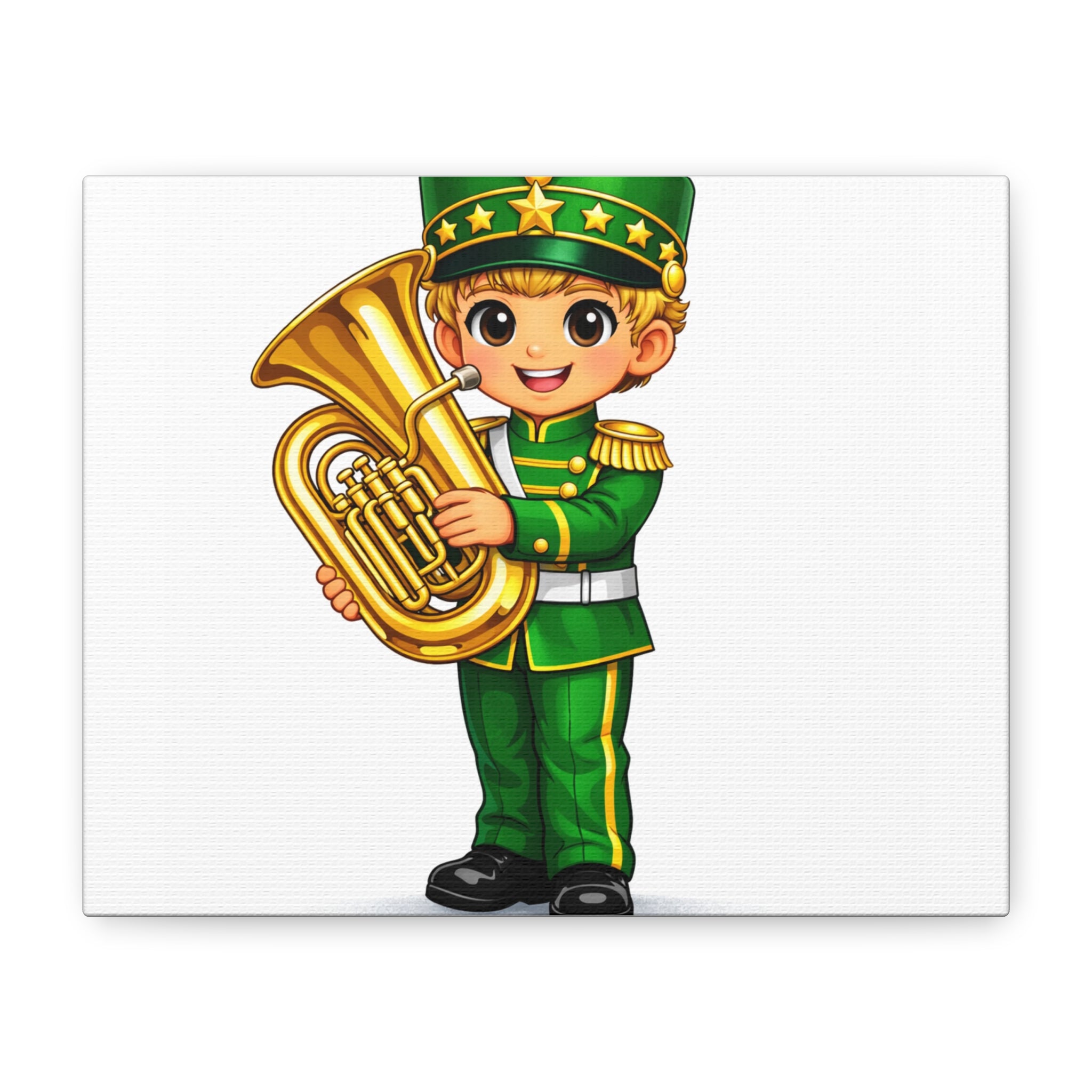 Kids Marching Band Tuba Player Canvas Print