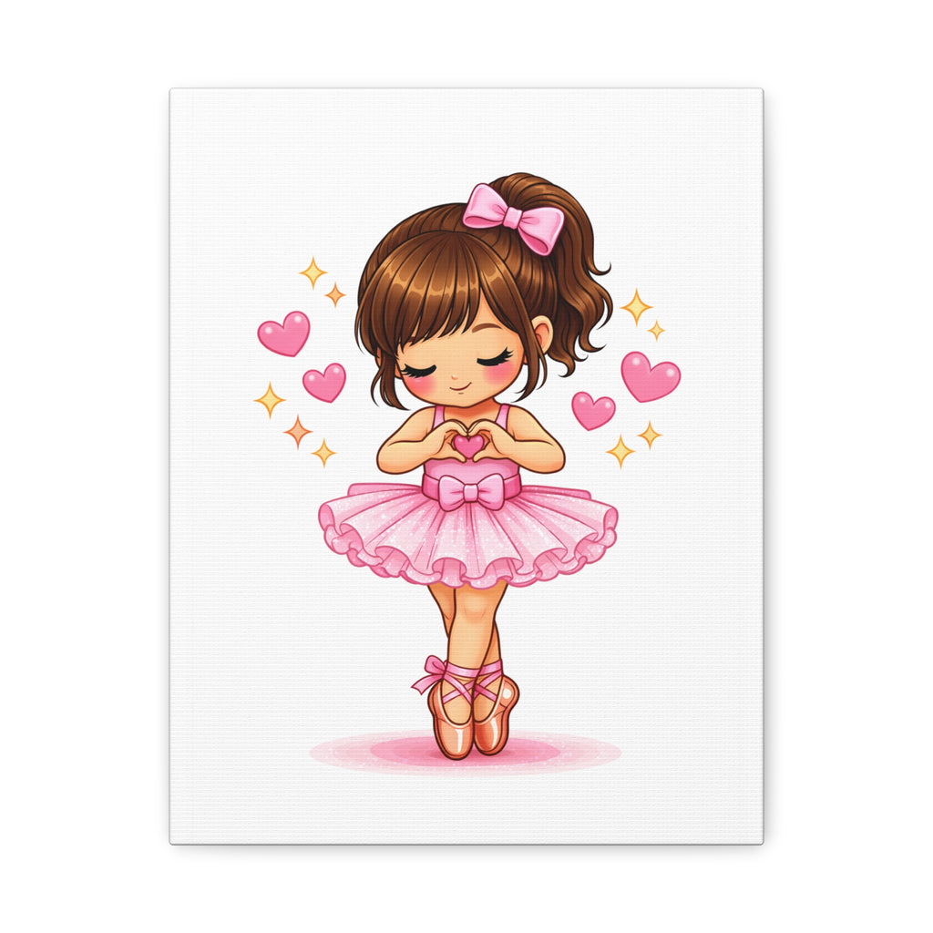 Cute Pink Ballerina Canvas Art — Little Dancer Wall Decor