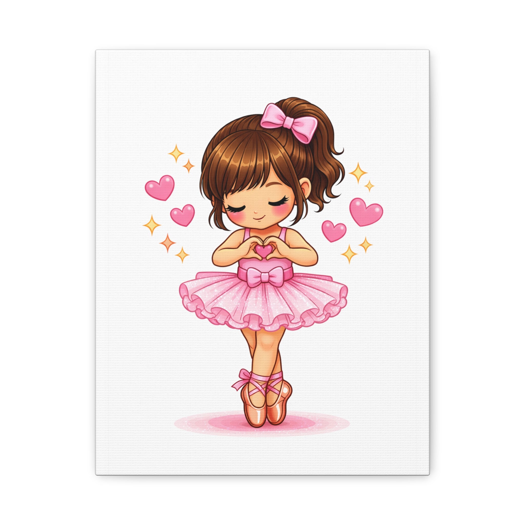 Cute Pink Ballerina Canvas Art — Little Dancer Wall Decor